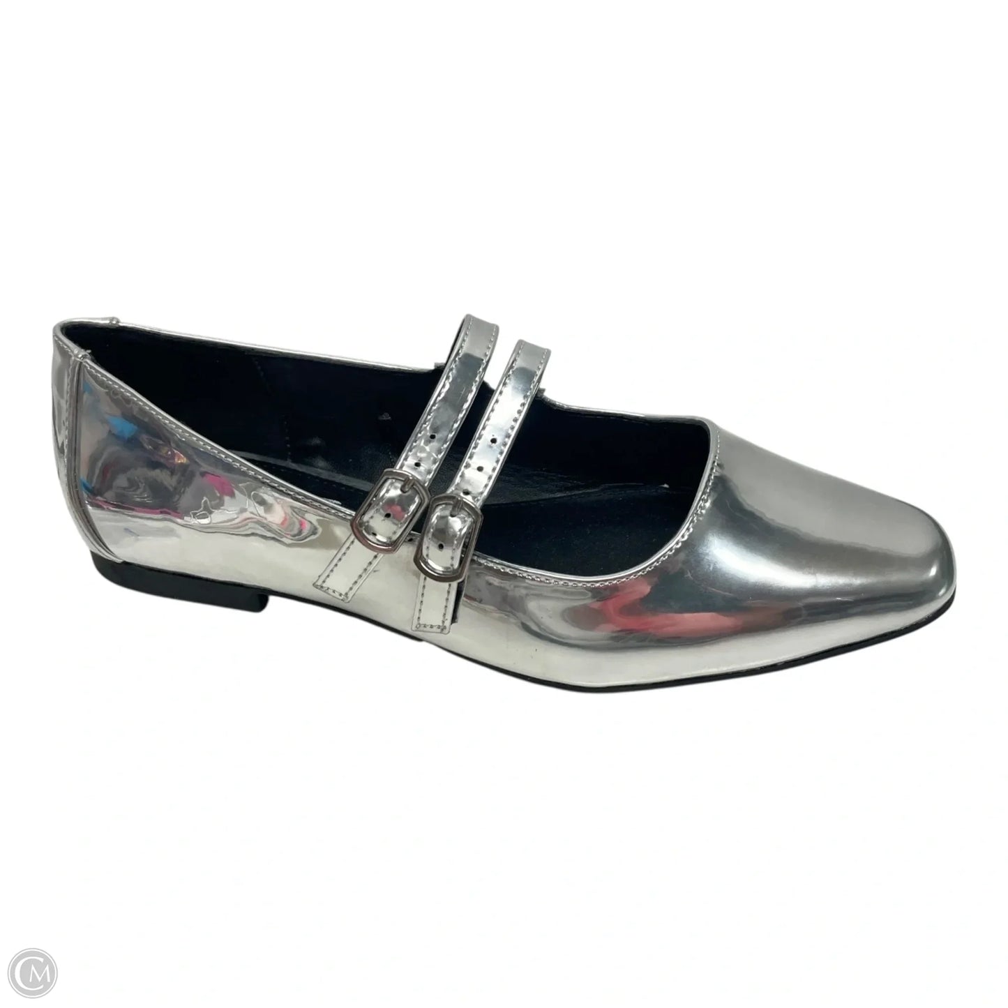 Shoes Flats By Steve Madden In Silver, Size: 8.5