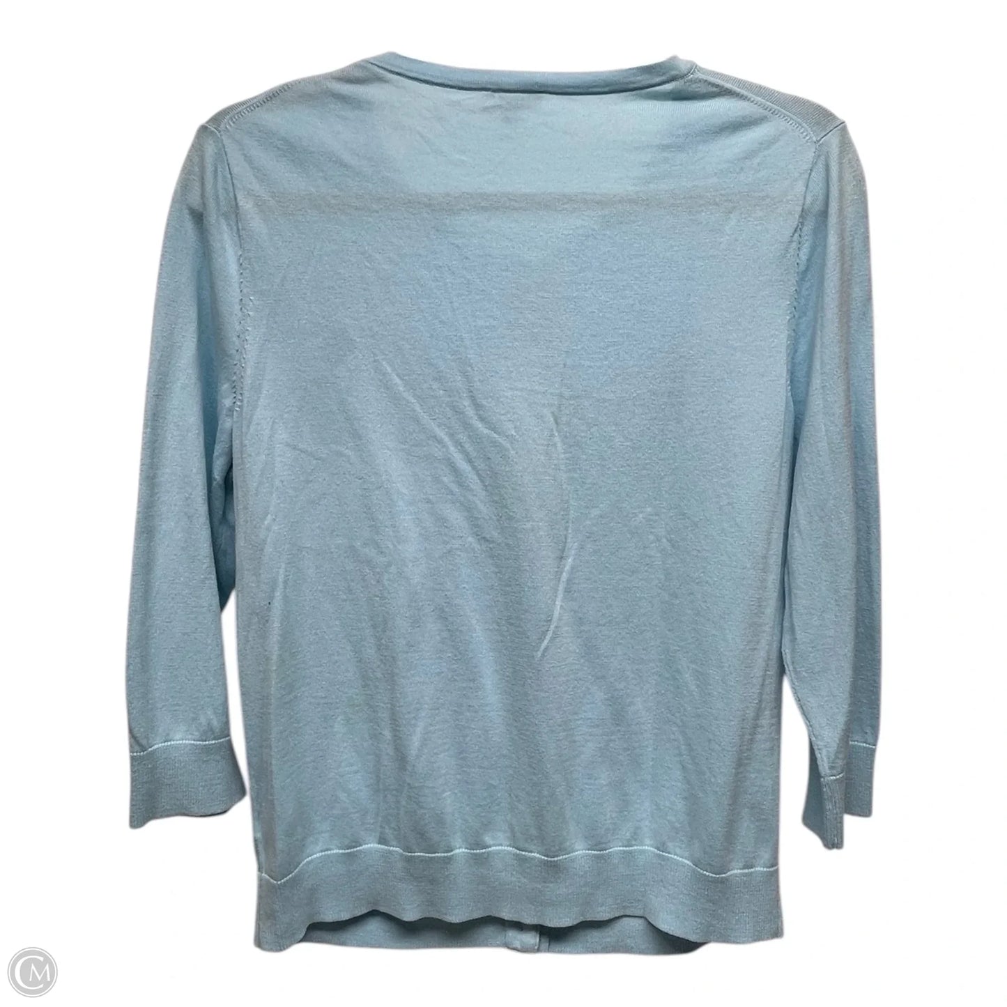 Sweater Cardigan By Talbots In Blue, Size: L