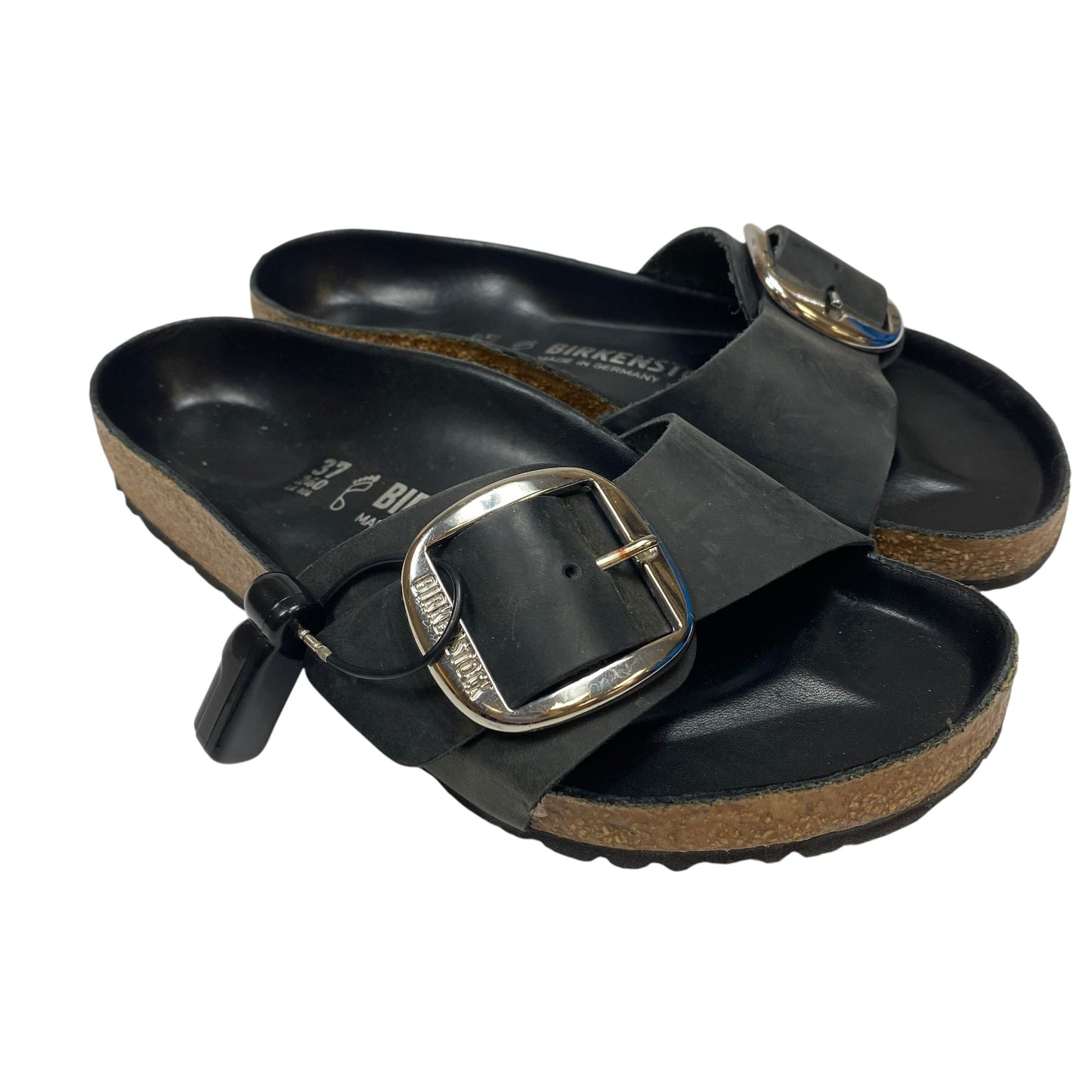 Sandals Flats By Birkenstock In Black, Size:6