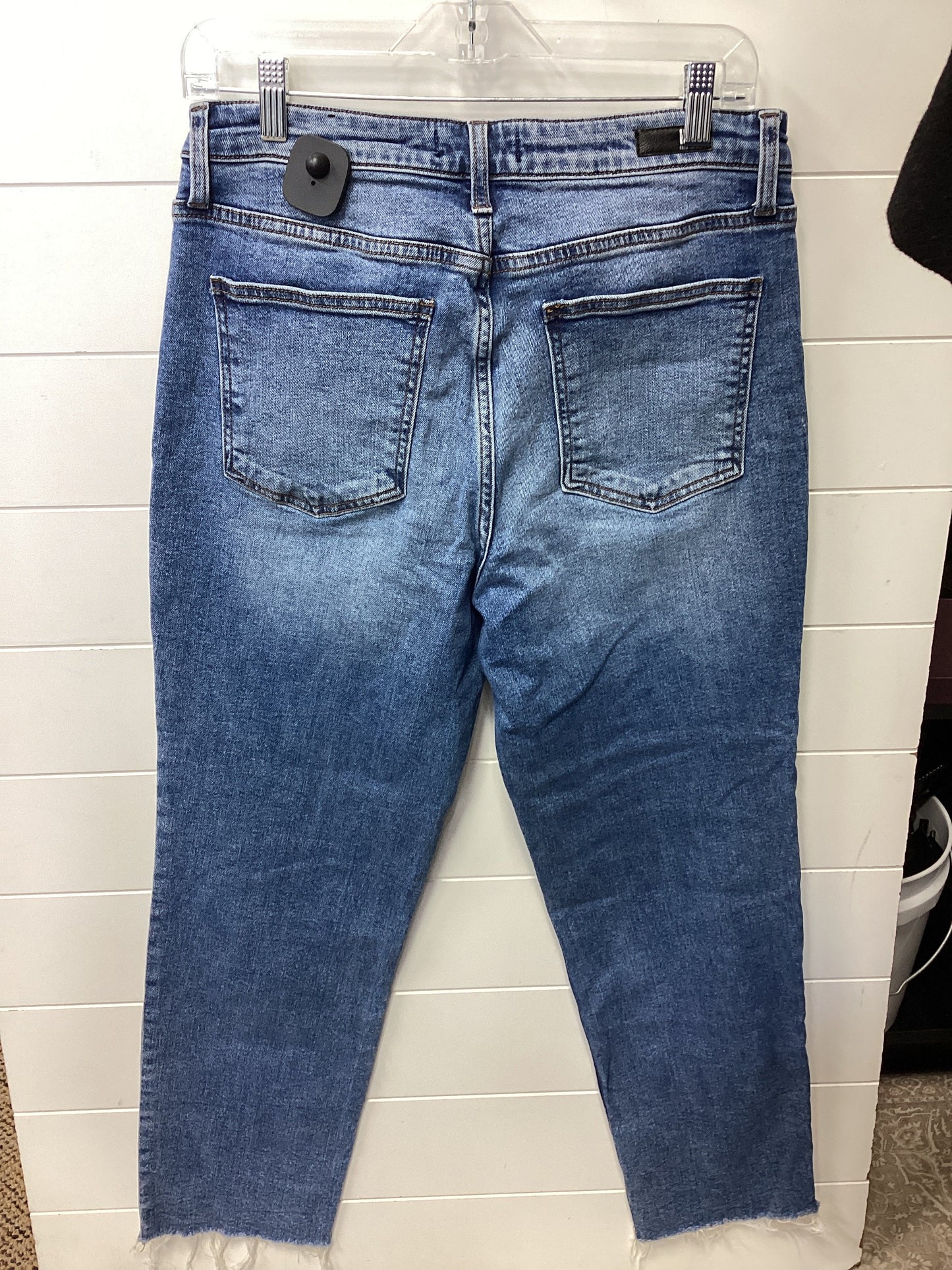 Jeans Straight By Kut In Blue Denim, Size:12