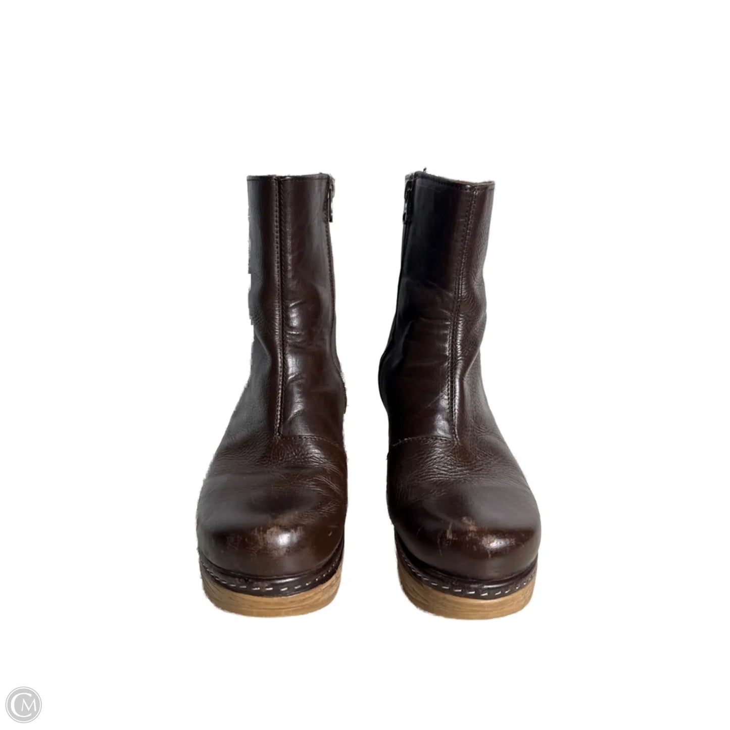 Boots Mid-calf Heels By Calou In Brown, Size: 7.5