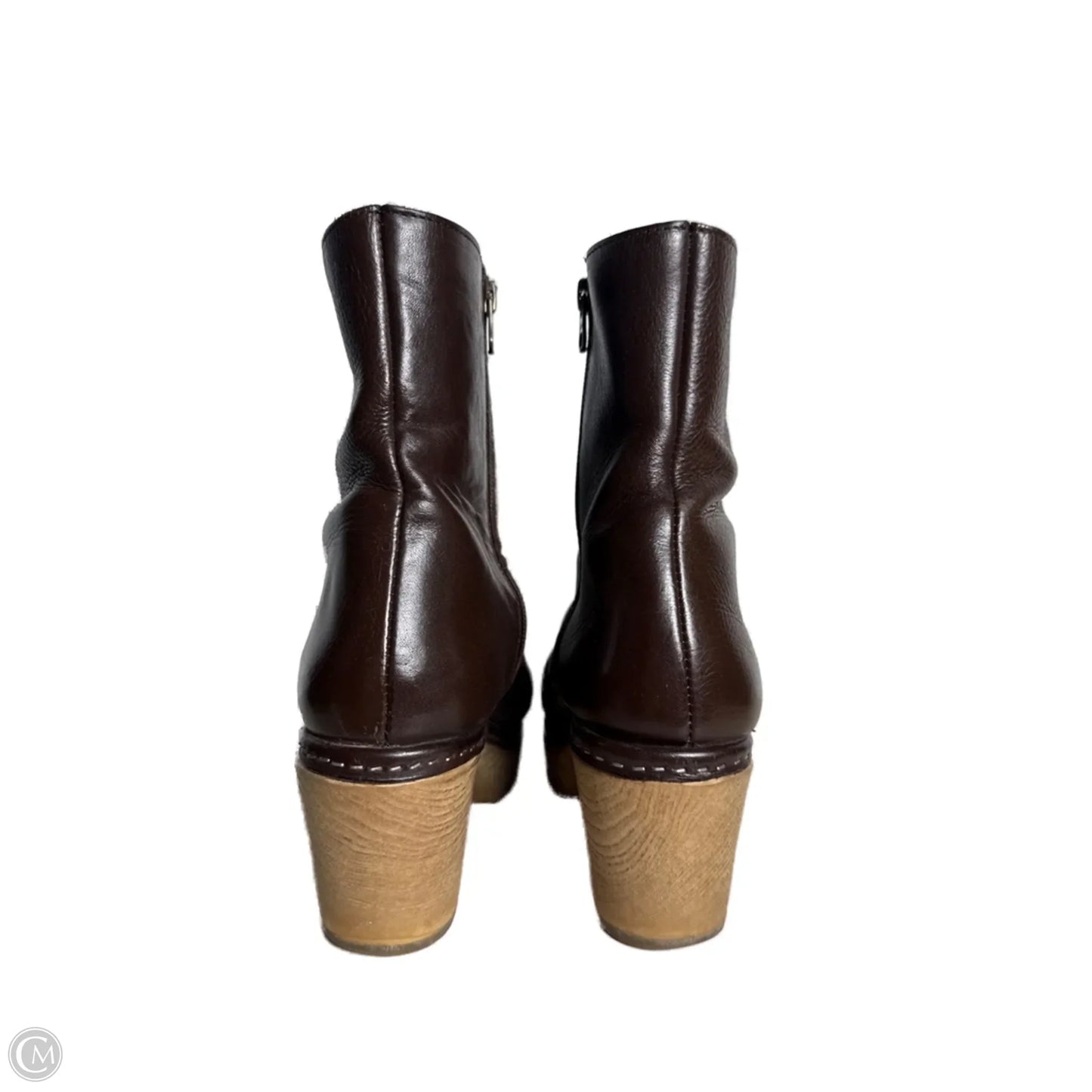 Boots Mid-calf Heels By Calou In Brown, Size: 7.5