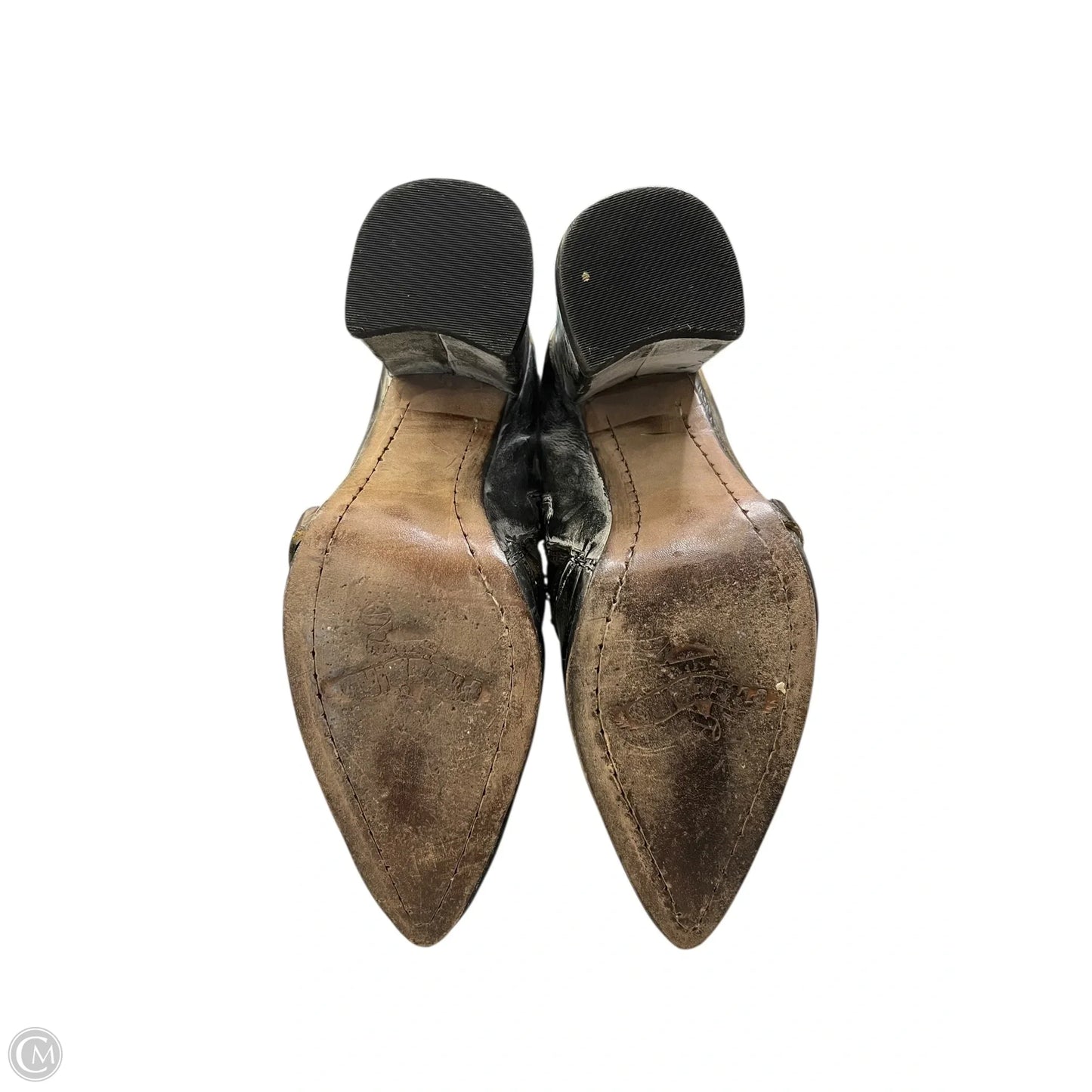 Boots Mid-calf Heels By Freebird In Grey, Size: 6