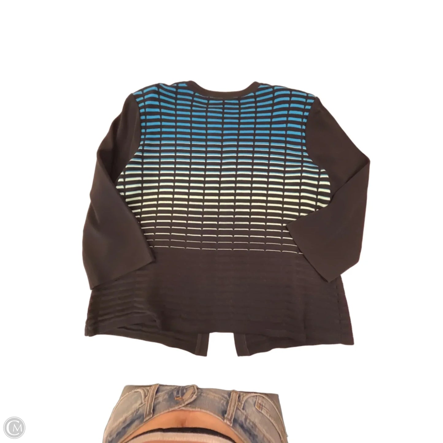 Cardigan By Ming Wang In Striped Pattern, Size: Mp