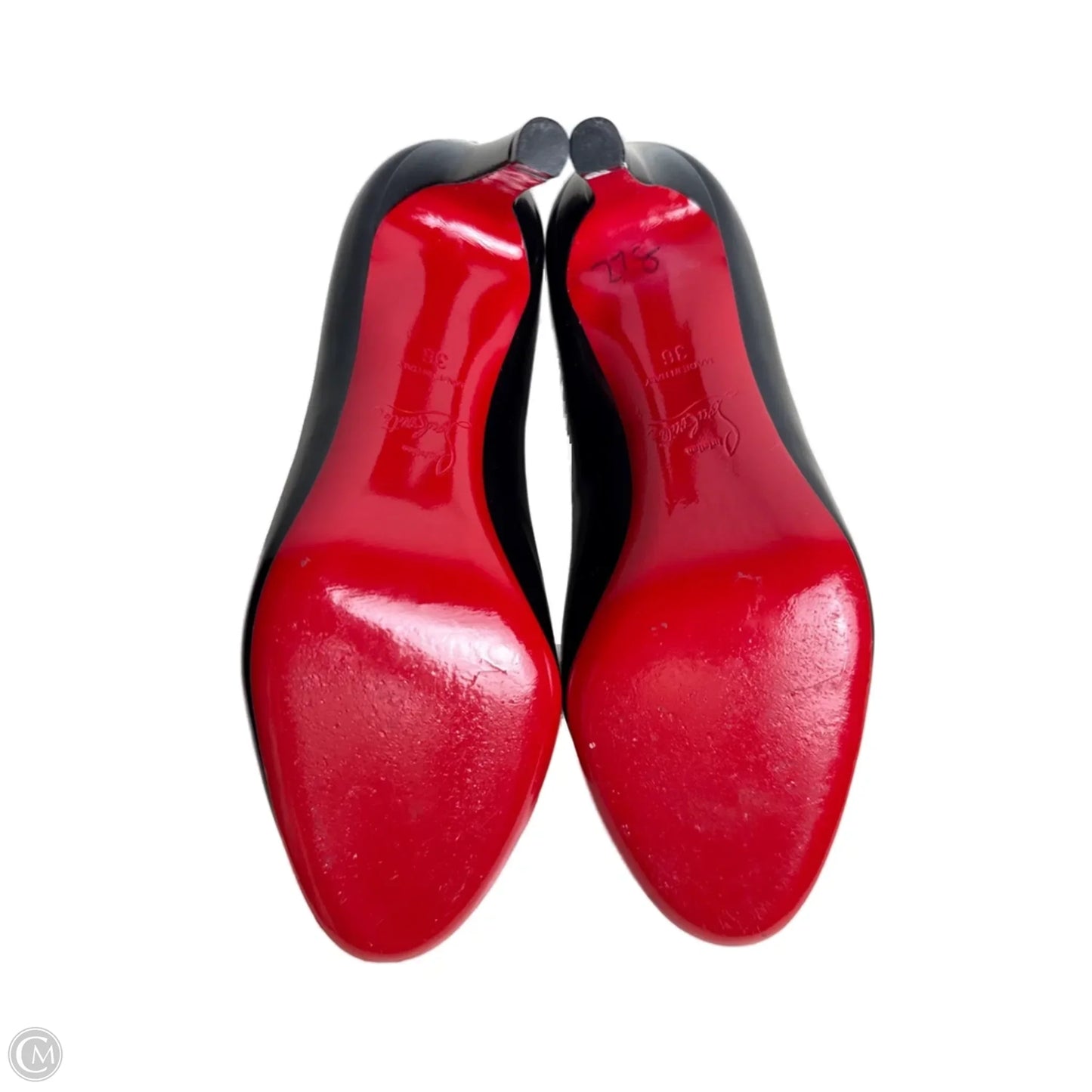 Shoes Luxury Designer By Christian Louboutin In Black, Size: 6