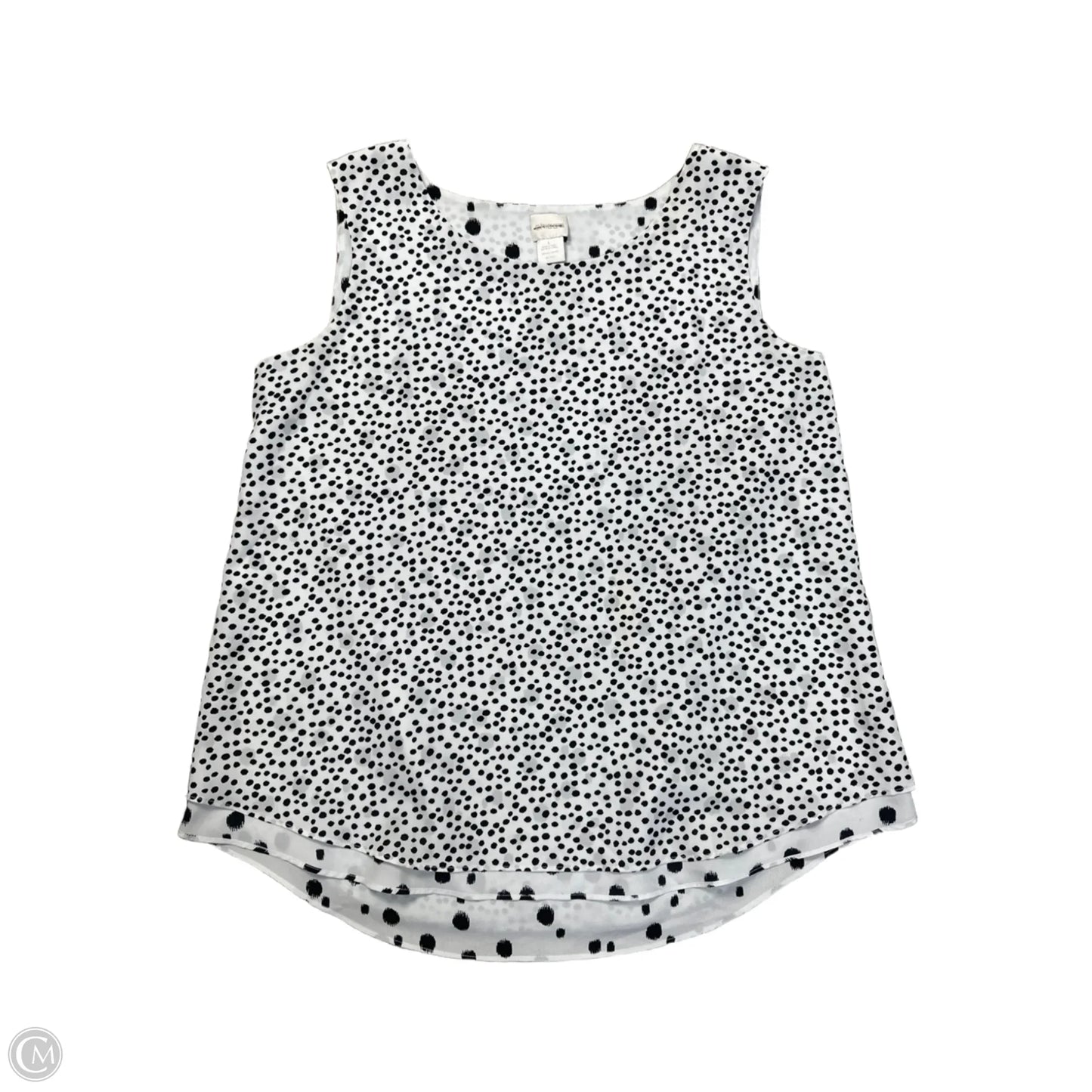 Blouse Sleeveless By Chicos In Polkadot Pattern, Size: L