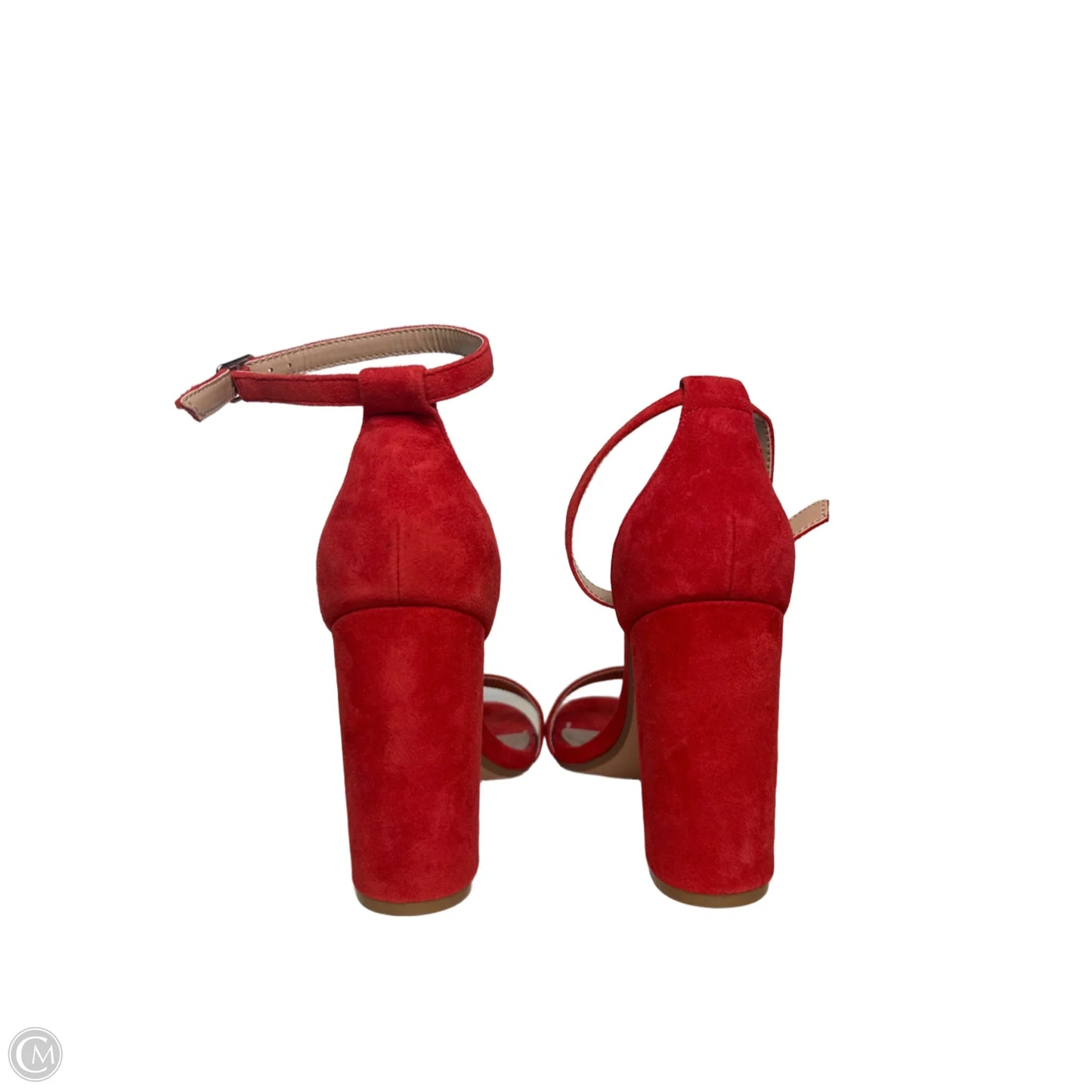 Sandals Heels Block By Steve Madden In Red, Size: 8.5