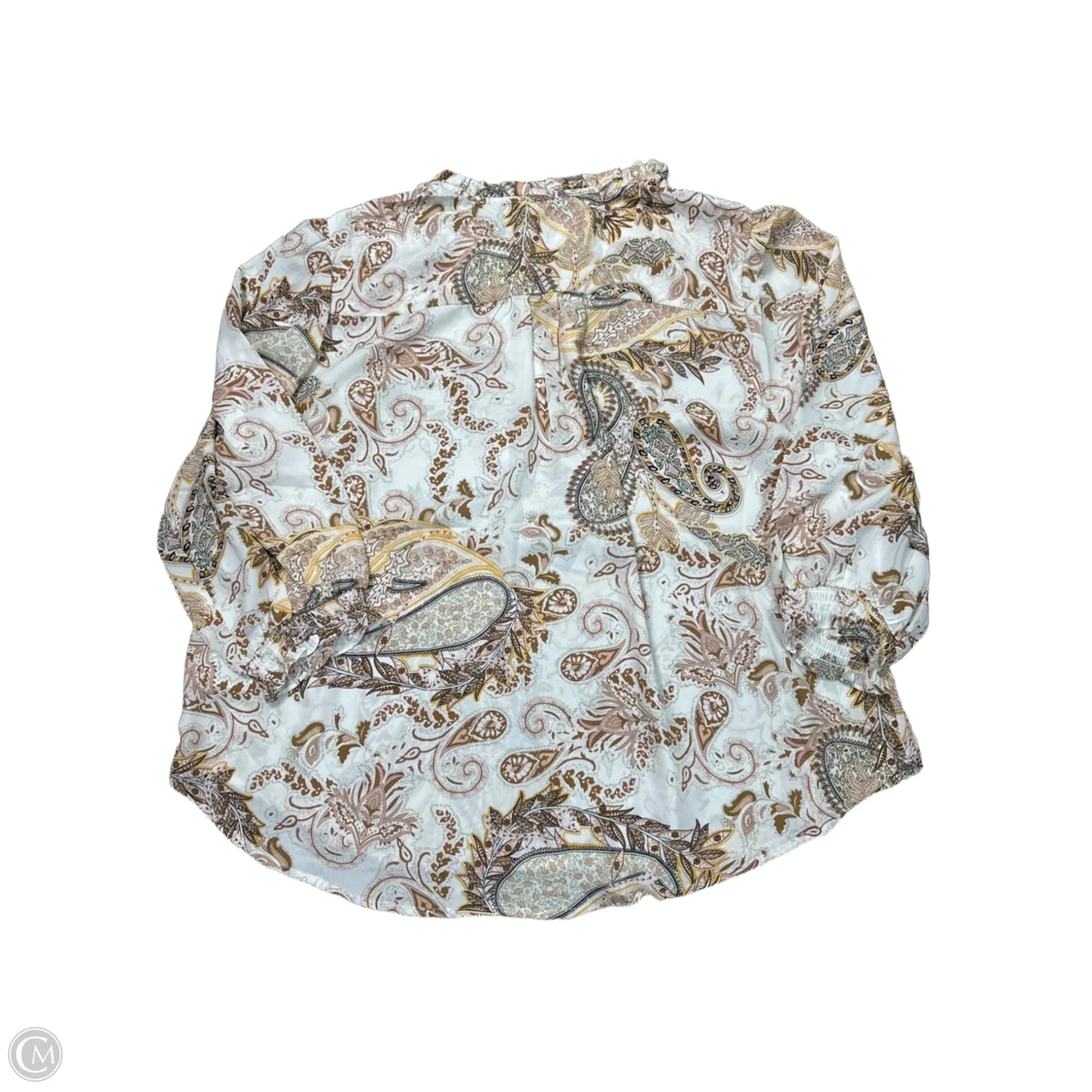 Blouse 3/4 Sleeve By Jones New York In Paisley Print, Size: 2x