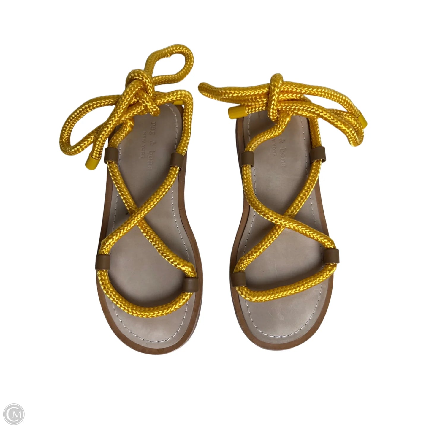 Sandals Flats By Rag And Bone In Yellow, Size: 7