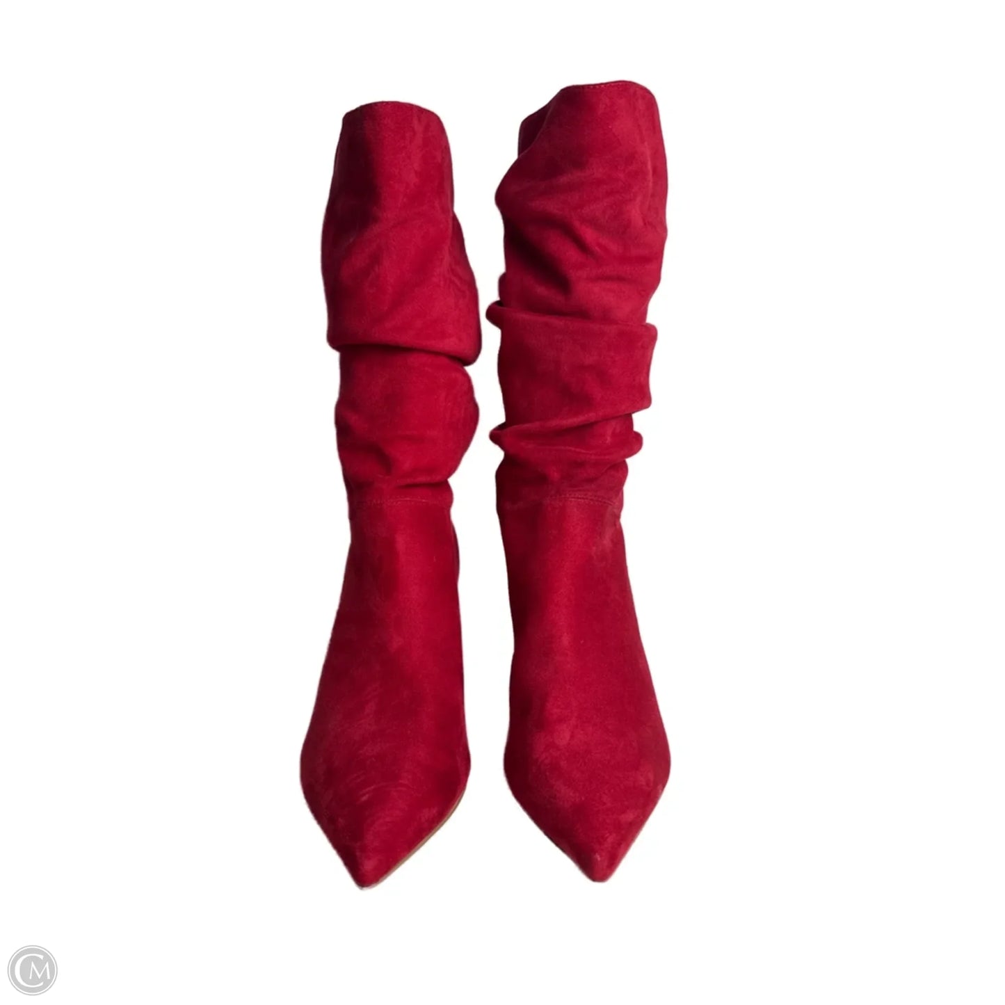 Boots Mid-calf Heels By Marc Fisher In Red, Size: 7.5
