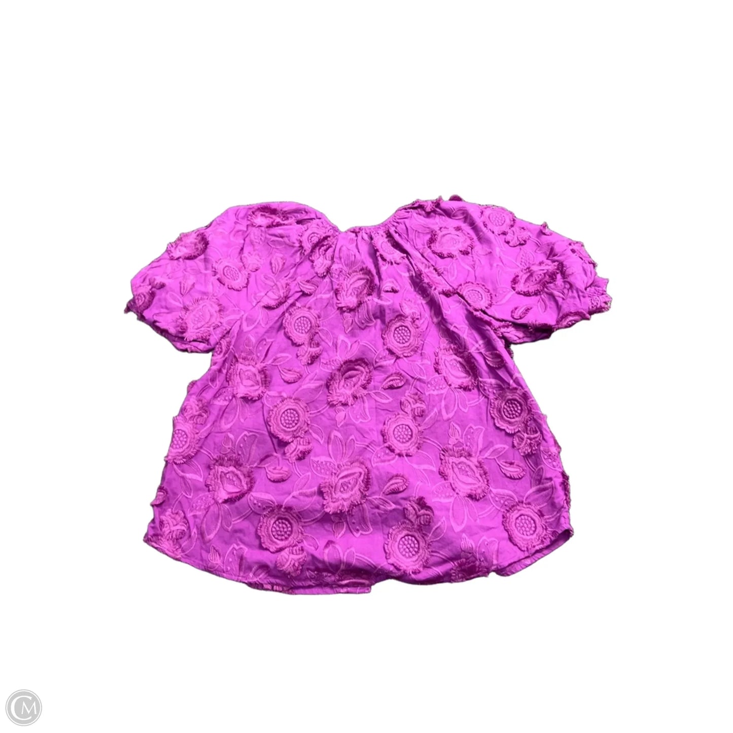 Blouse Short Sleeve By Chicos In Purple, Size: M
