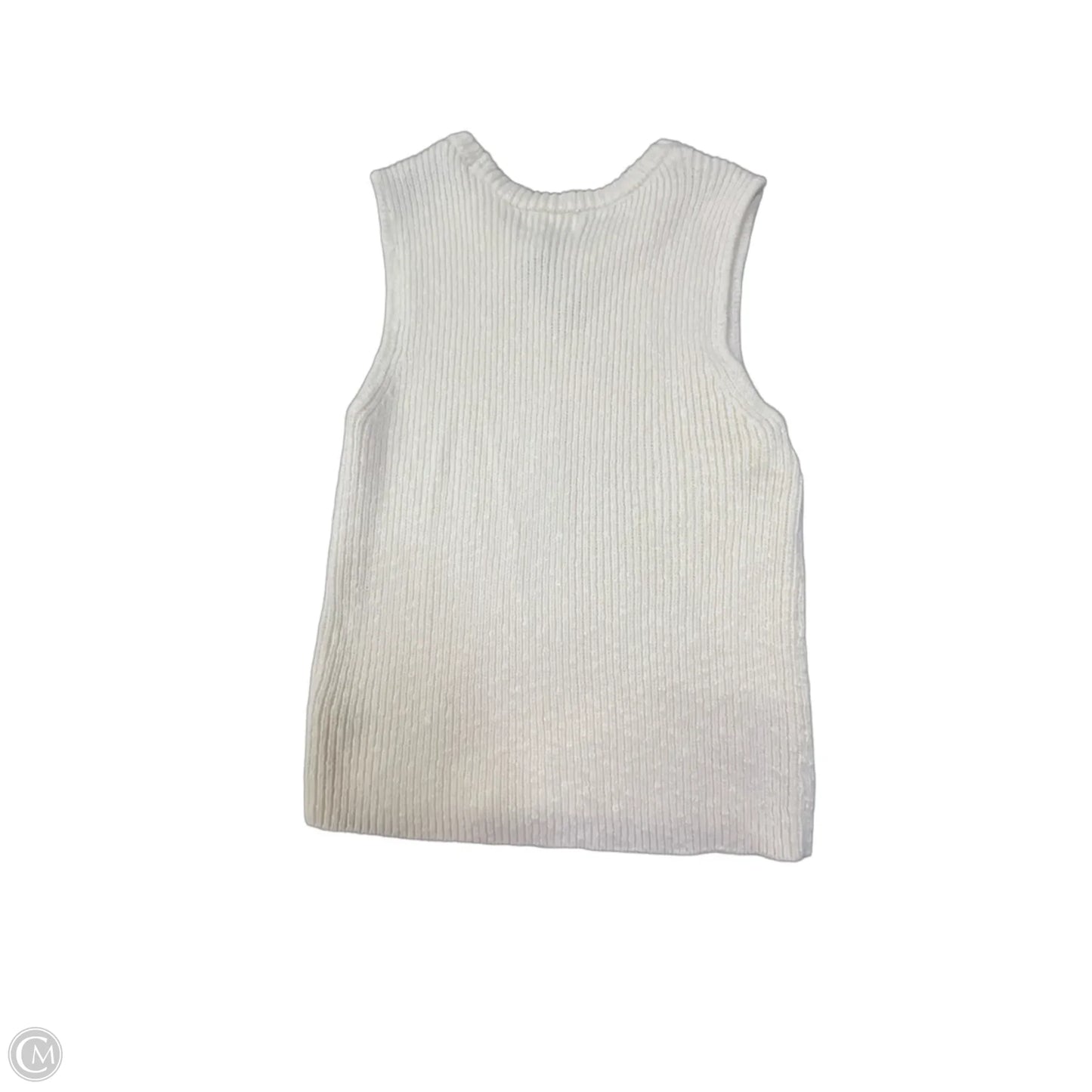Top Sleeveless By Clothes Mentor In White, Size: M
