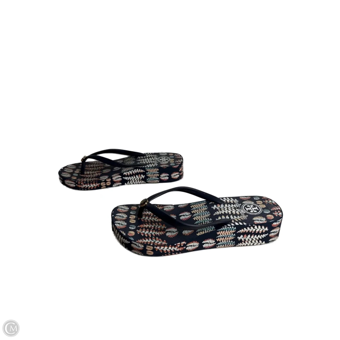 Sandals Designer By Tory Burch In Floral Print, Size: 7