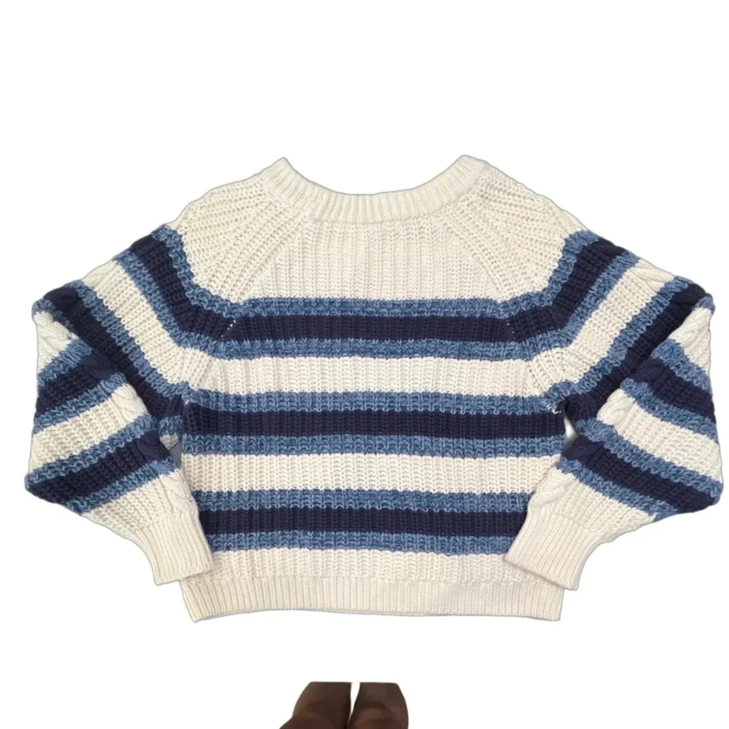 Sweater By Free People In Blue & Cream, Size: S