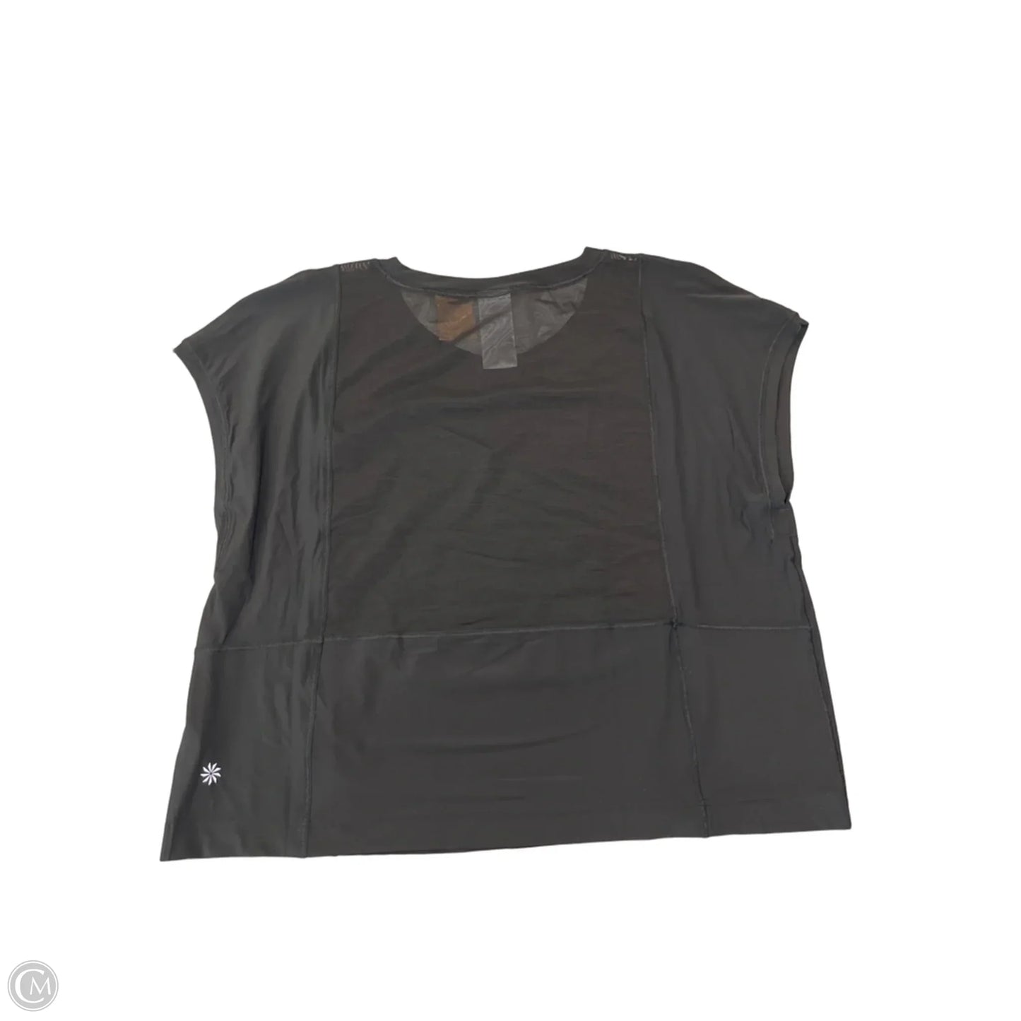 Athletic Top Short Sleeve By Athleta In Black, Size: M