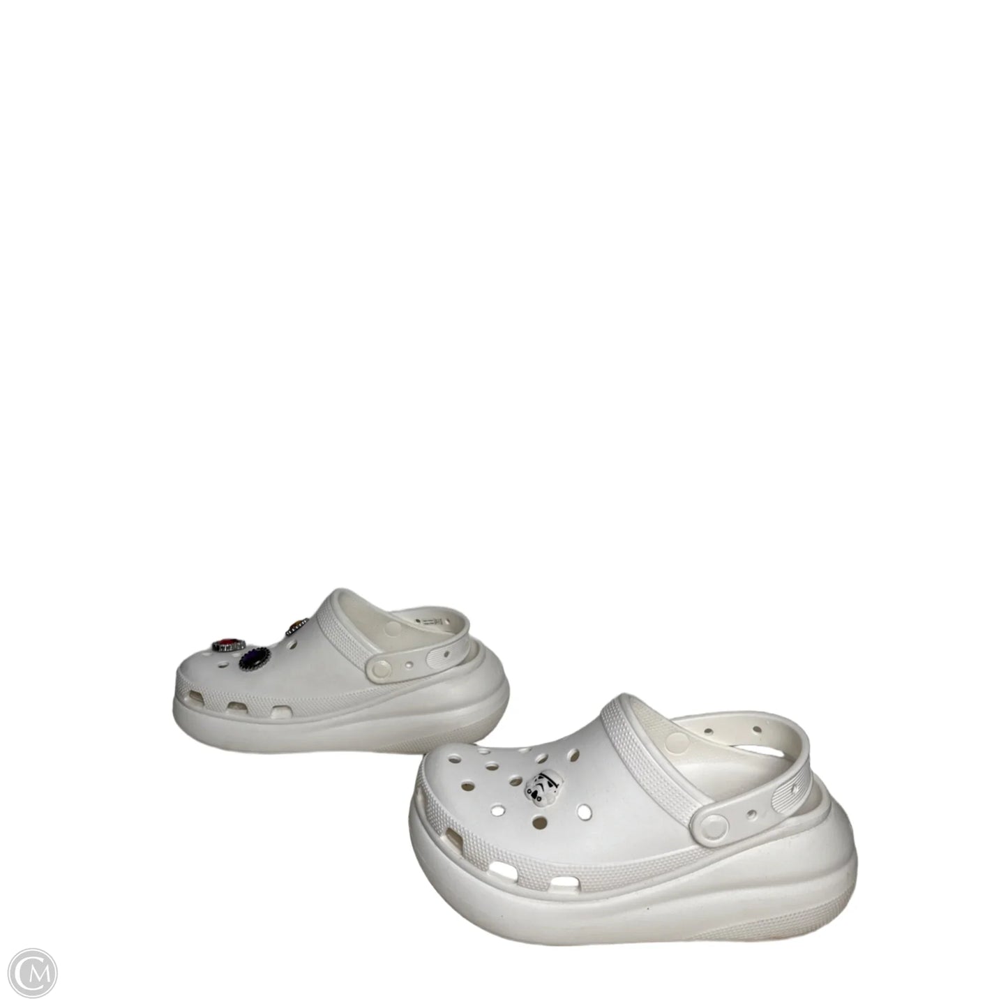 Sandals Heels Platform By Crocs In White, Size: 8