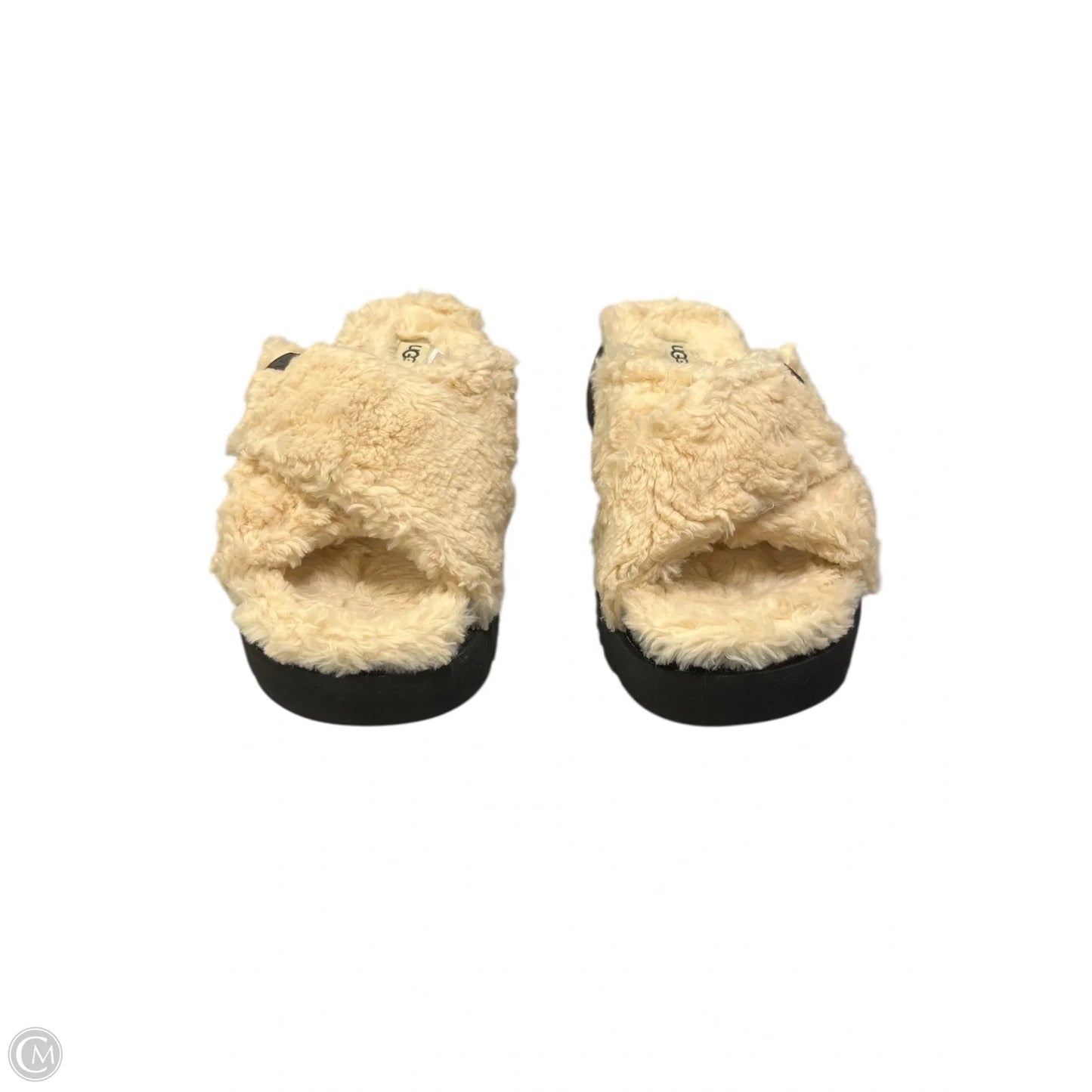Sandals Designer By Ugg In Black & Tan, Size: 8