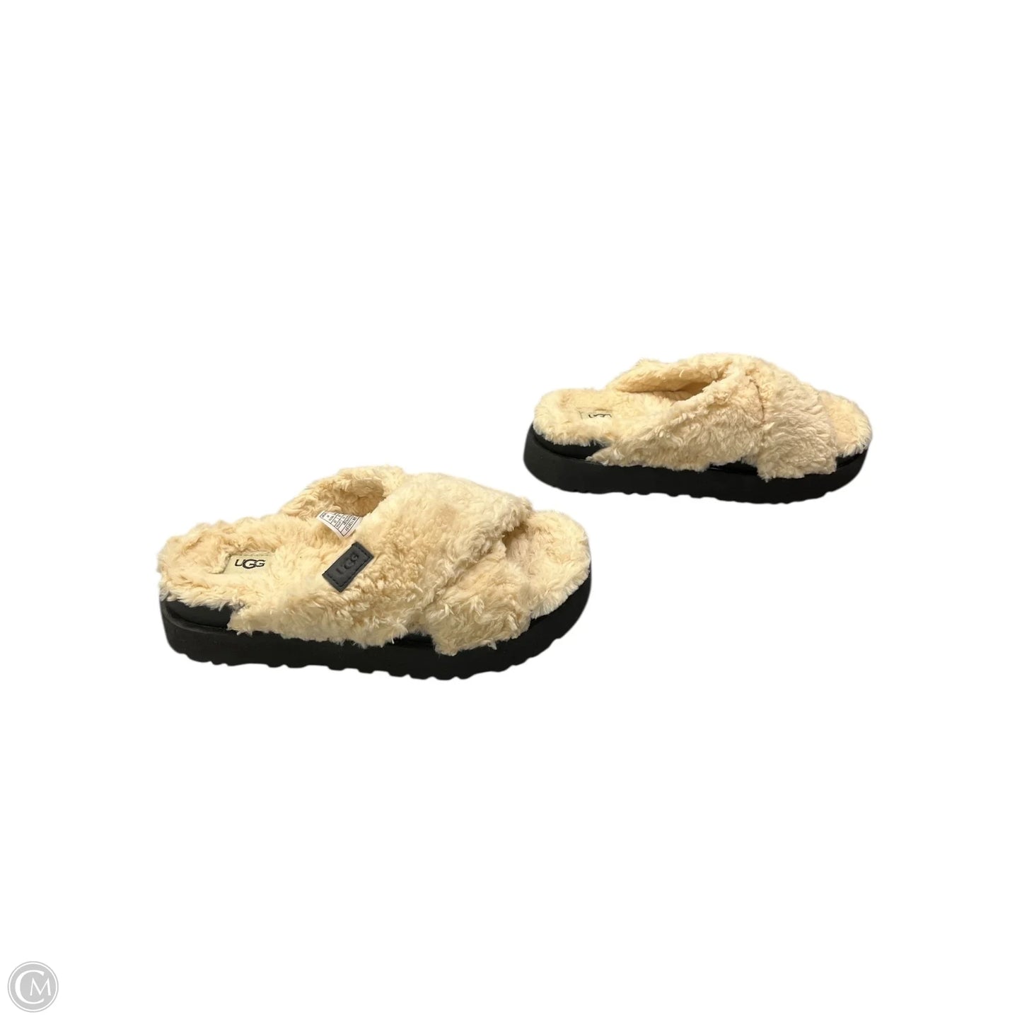 Sandals Designer By Ugg In Black & Tan, Size: 8