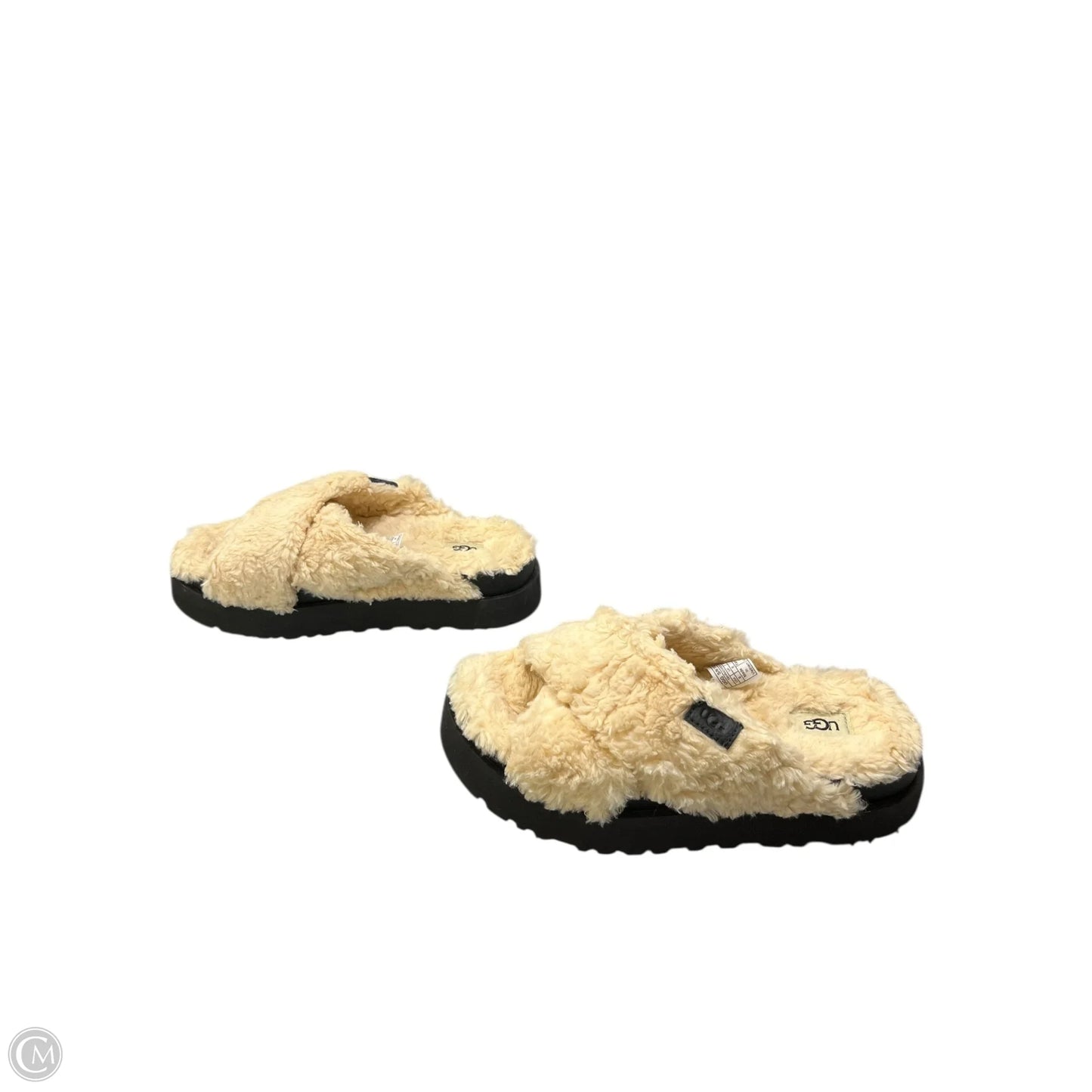 Sandals Designer By Ugg In Black & Tan, Size: 8