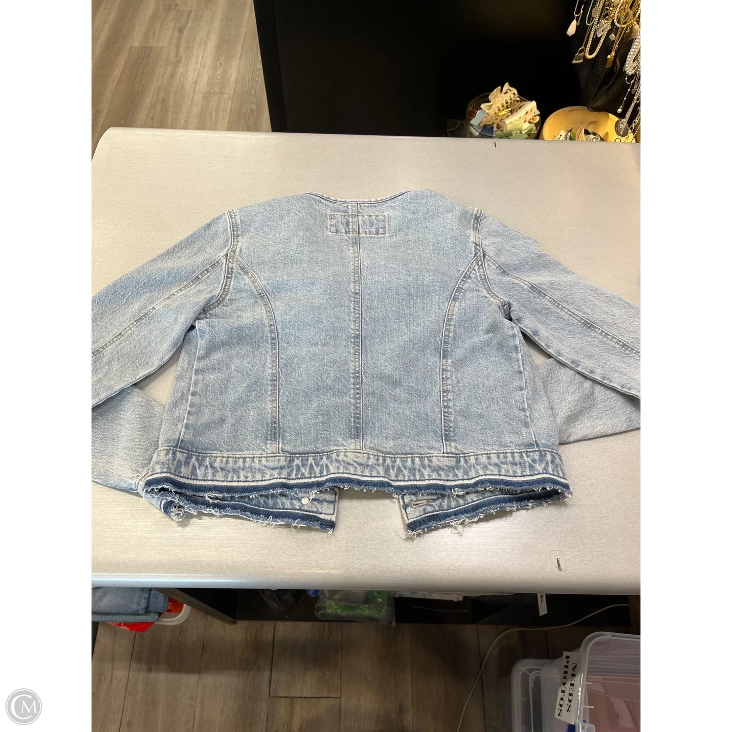 Jacket Denim By Loft In Blue Denim, Size: Xs