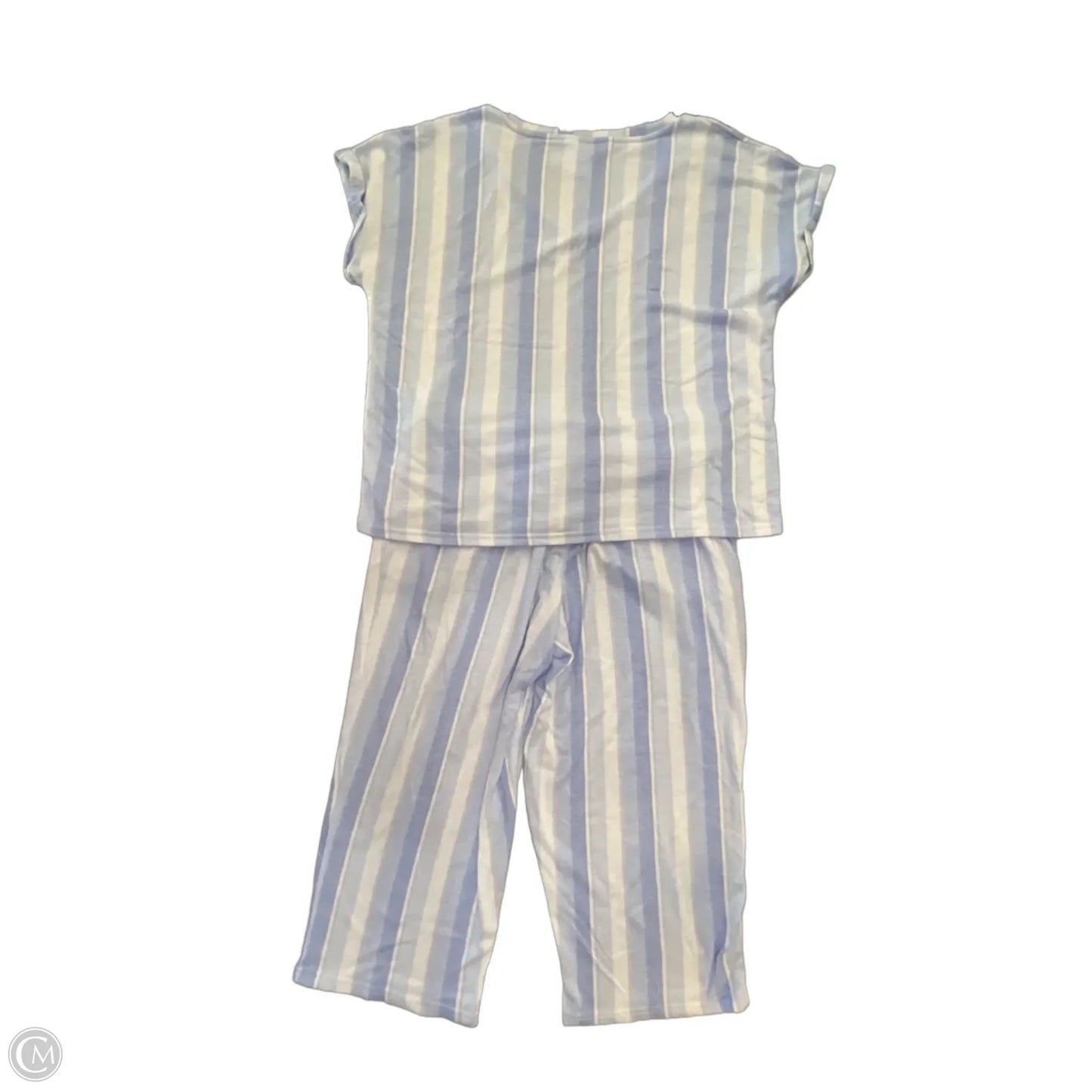 Pajamas 2pc By Laura Ashley In Striped Pattern, Size: M