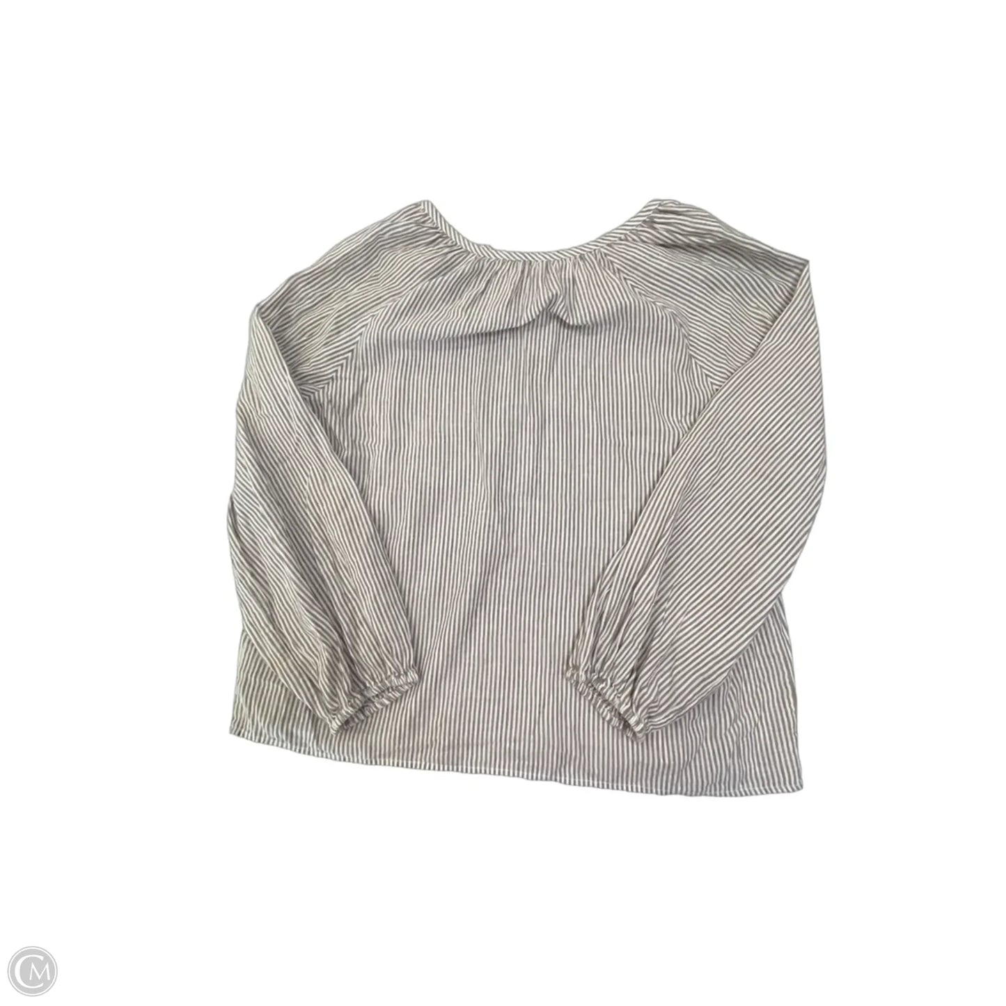 Top Long Sleeve By Banana Republic In Striped Pattern, Size: S