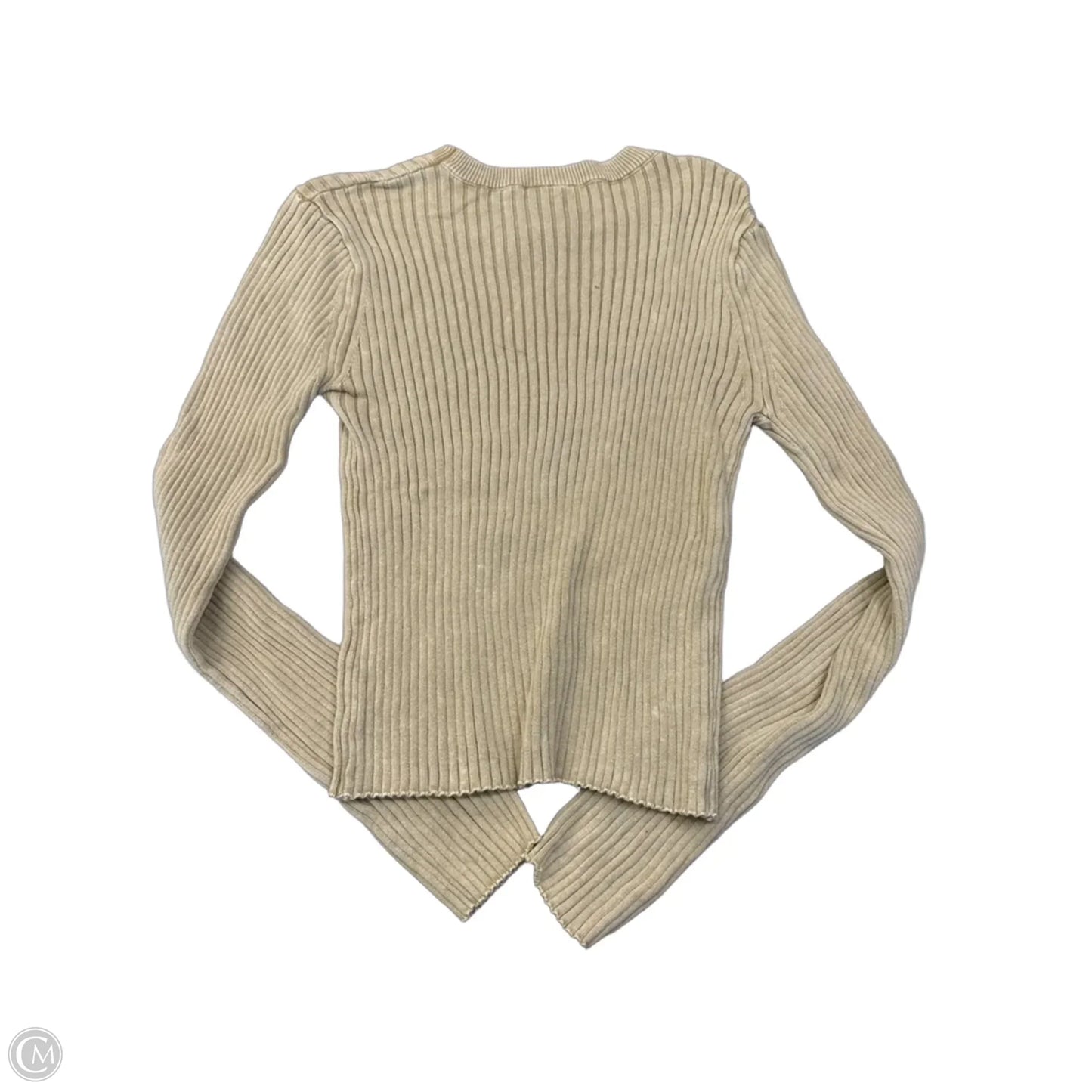 Top Long Sleeve By Miou Muse In Beige, Size: L