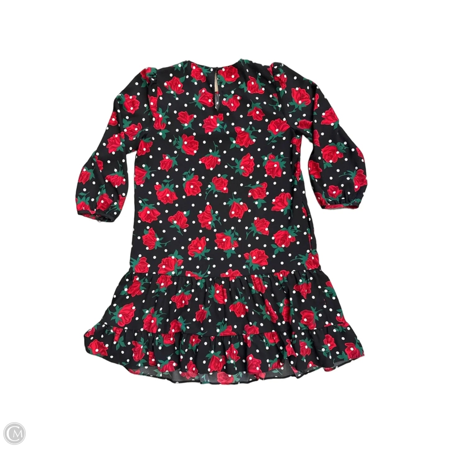 Dress Designer By Kate Spade In Black & Red, Size: M