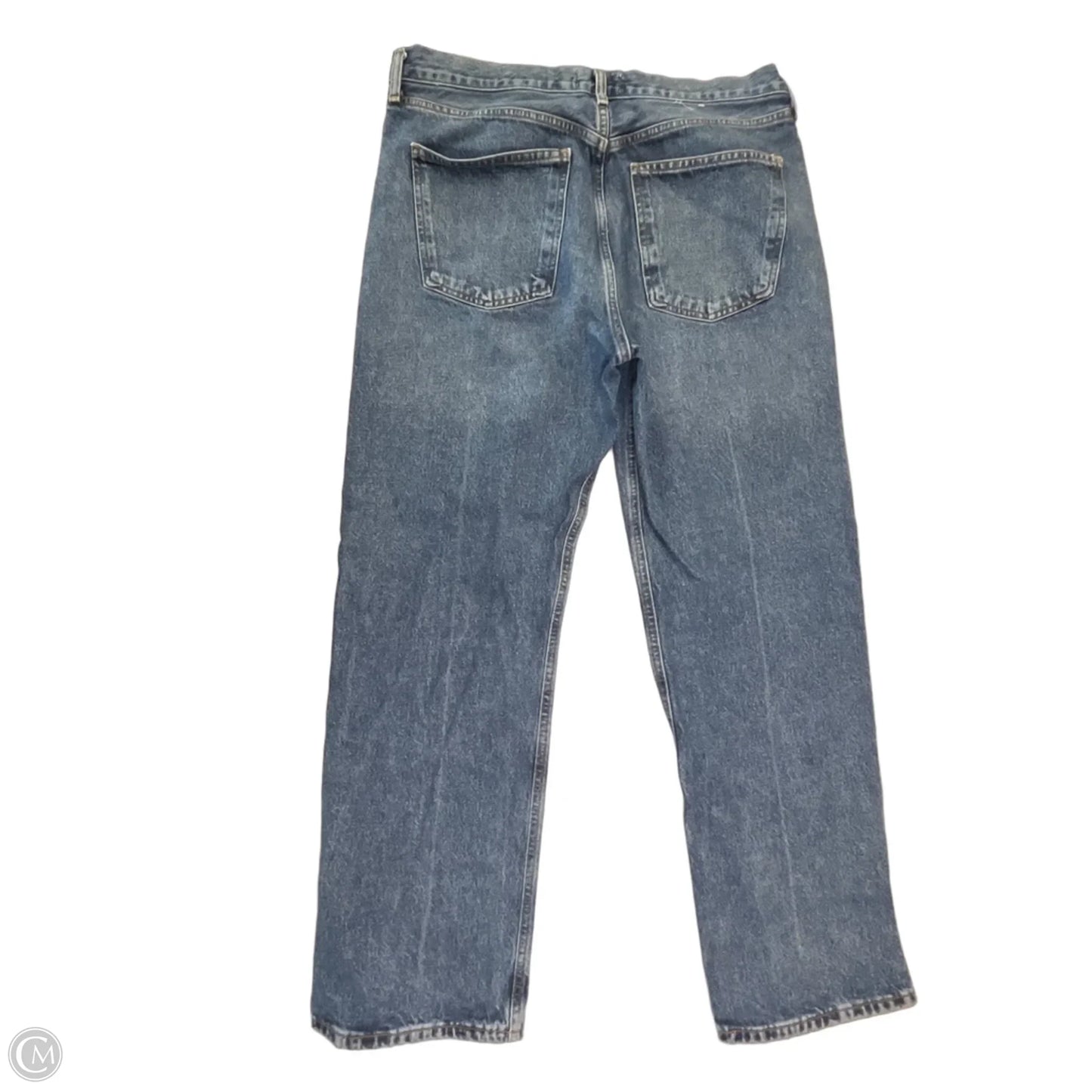 Jeans Straight By Agolde In Blue Denim, Size: 10