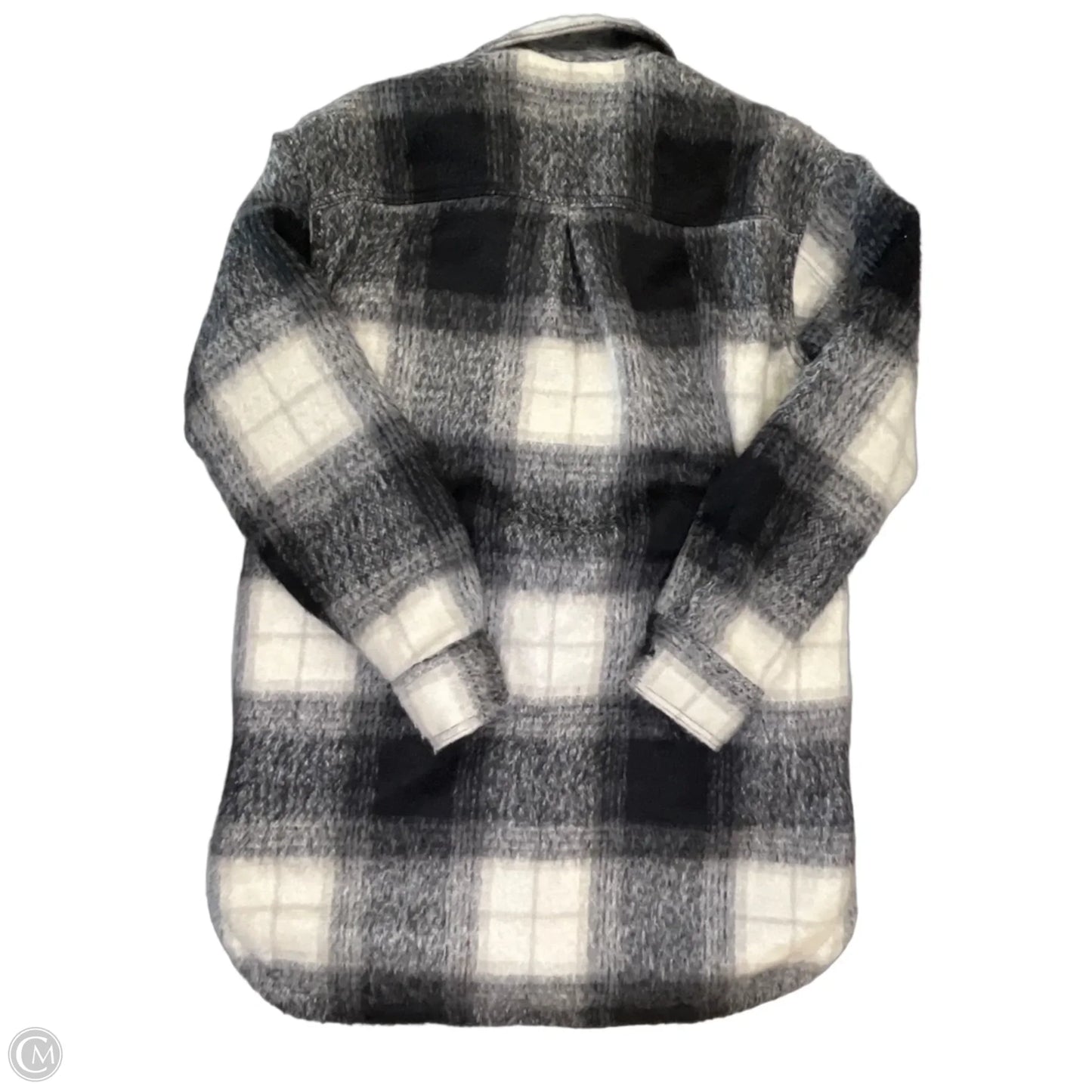 Coat Faux Fur & Sherpa By Old Navy In Plaid Pattern, Size: S