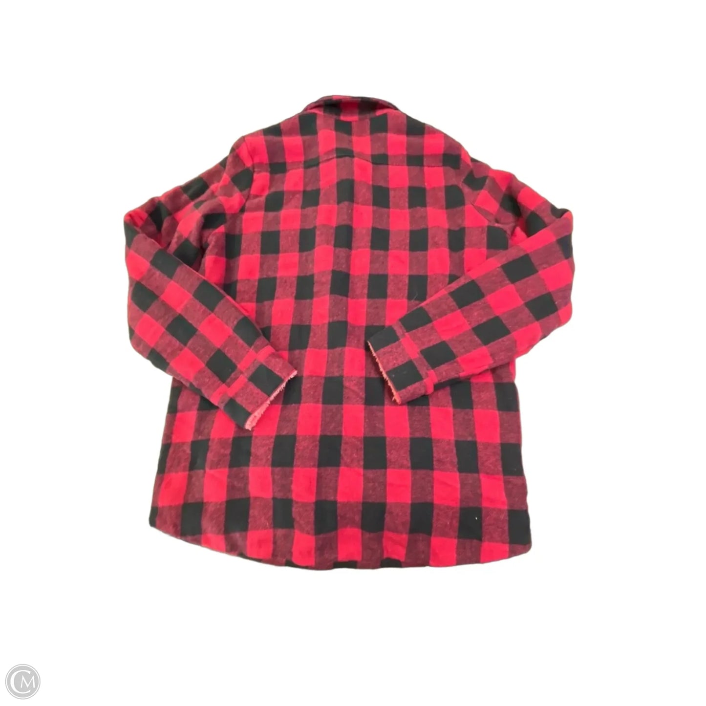 Jacket Faux Fur & Sherpa By Bluivy In Plaid Pattern, Size: L