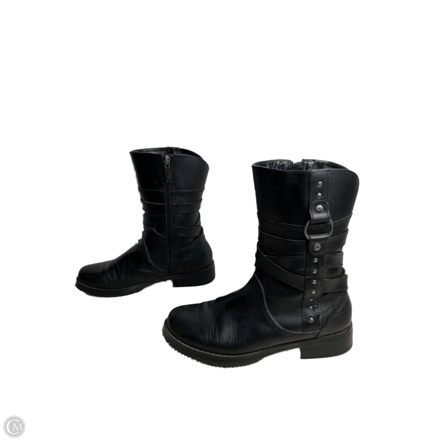 Boots Mid-calf Flats By Harley Davidson In Black, Size: 5.5