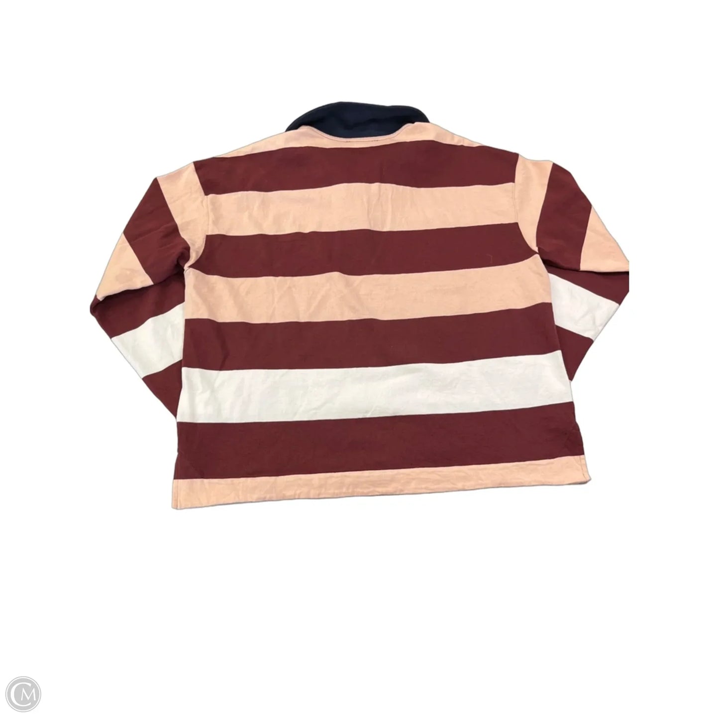 Top Long Sleeve By Madewell In Striped Pattern, Size: S