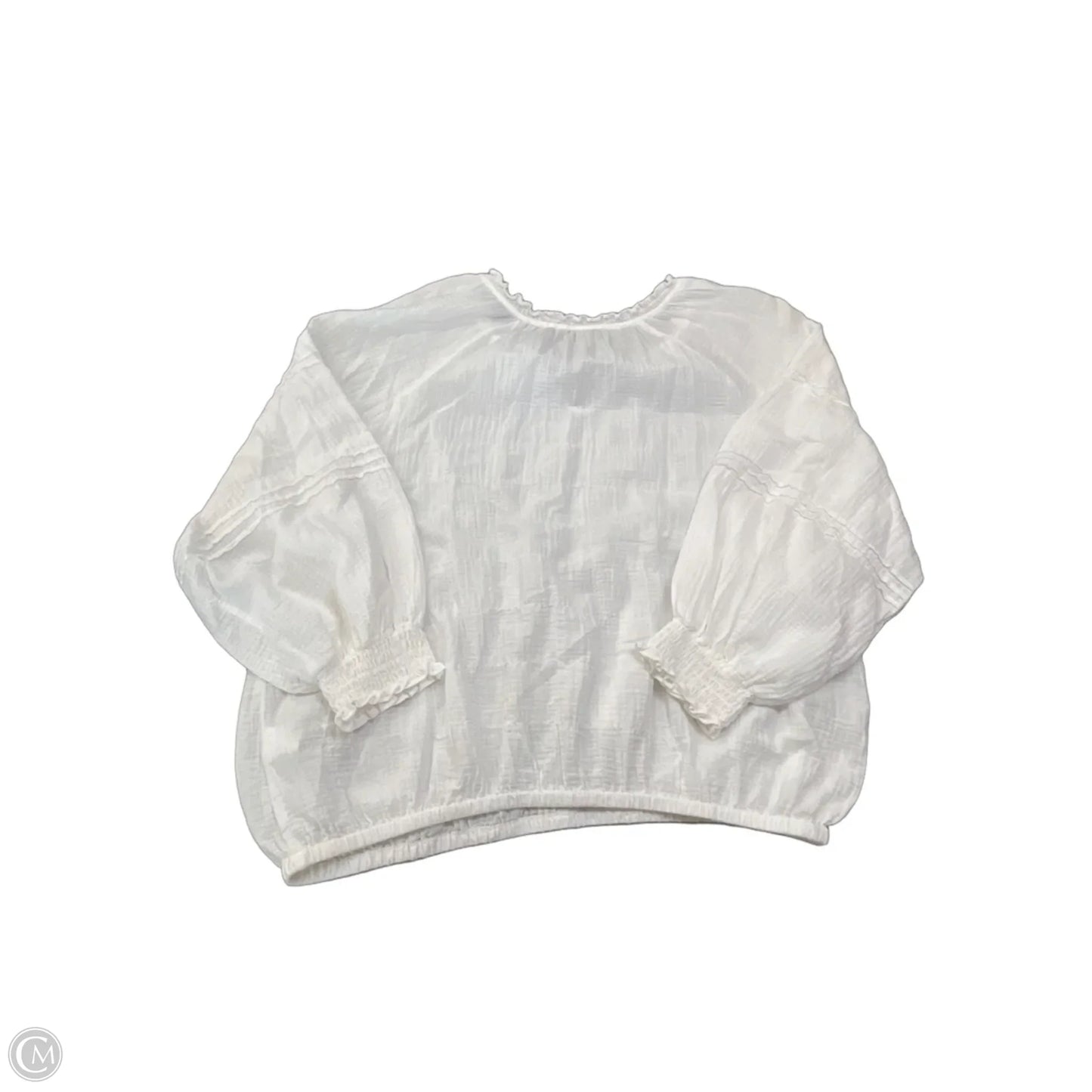 Blouse 3/4 Sleeve By Liverpool In White, Size: Xl