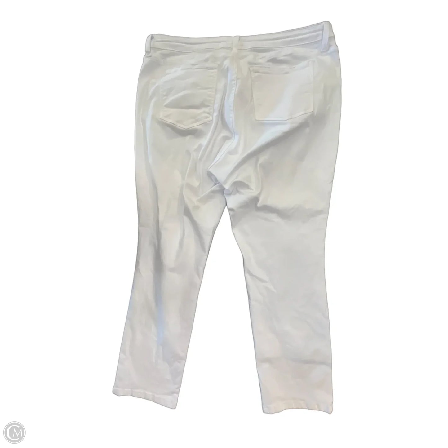 Jeans Straight By Kut In White Denim, Size: 18