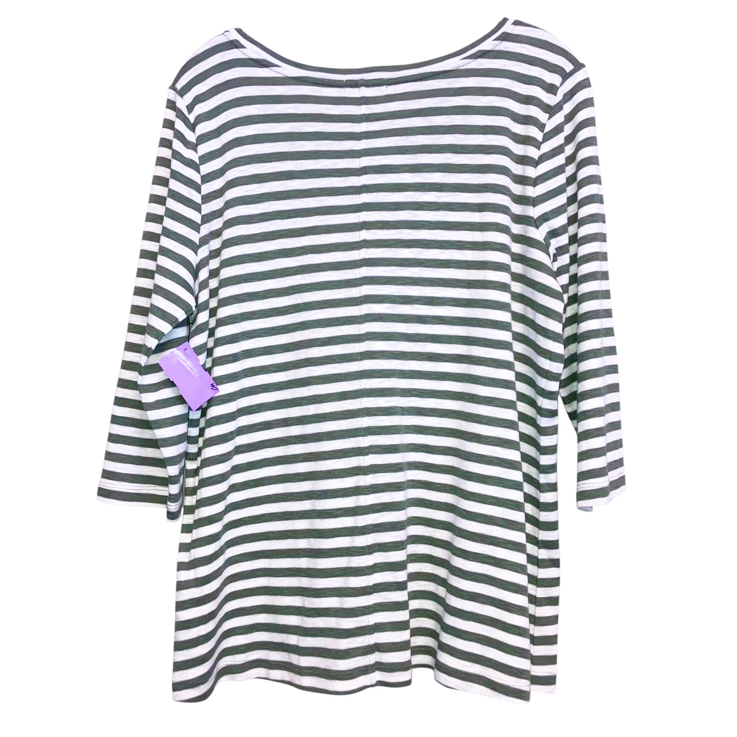 Top 3/4 Sleeve By Nic + Zoe In Striped Pattern, Size:Xl