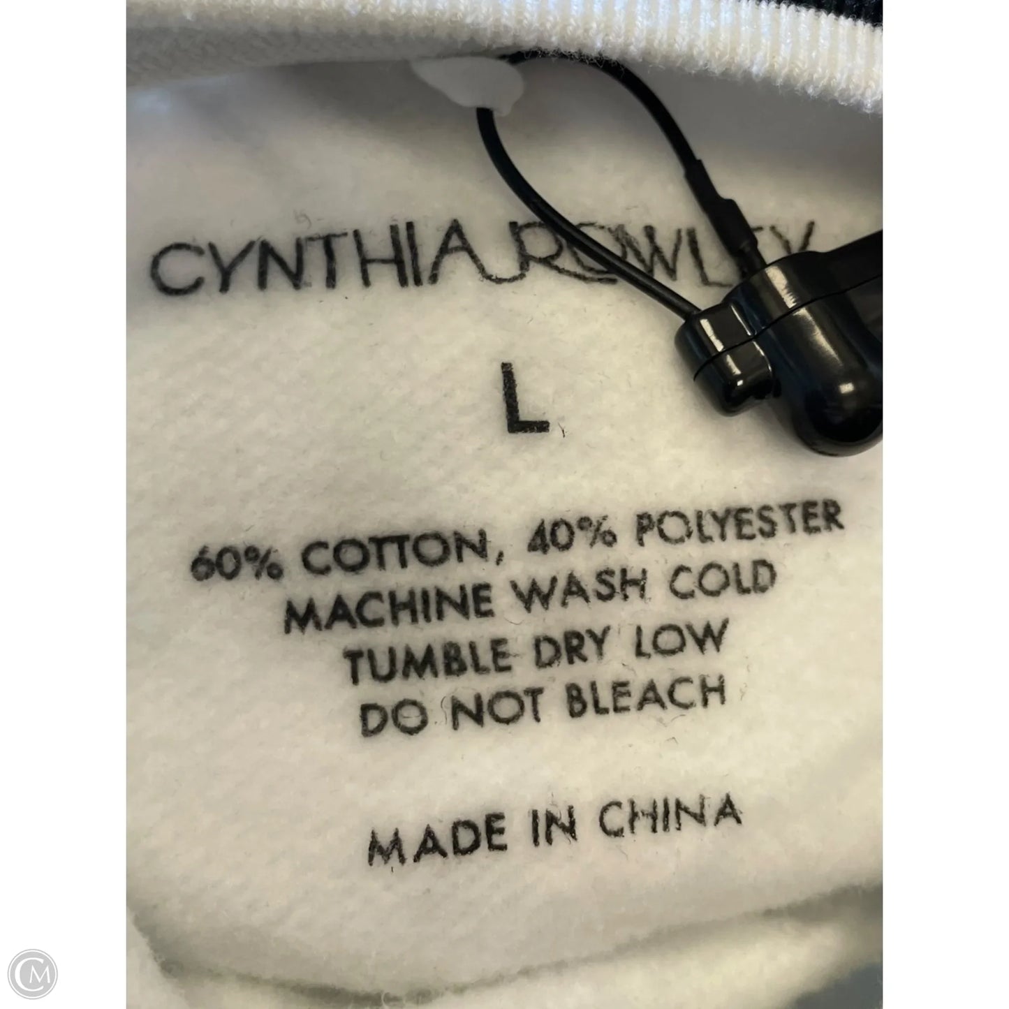 Sweater By Cynthia Rowley In Black & White, Size: L