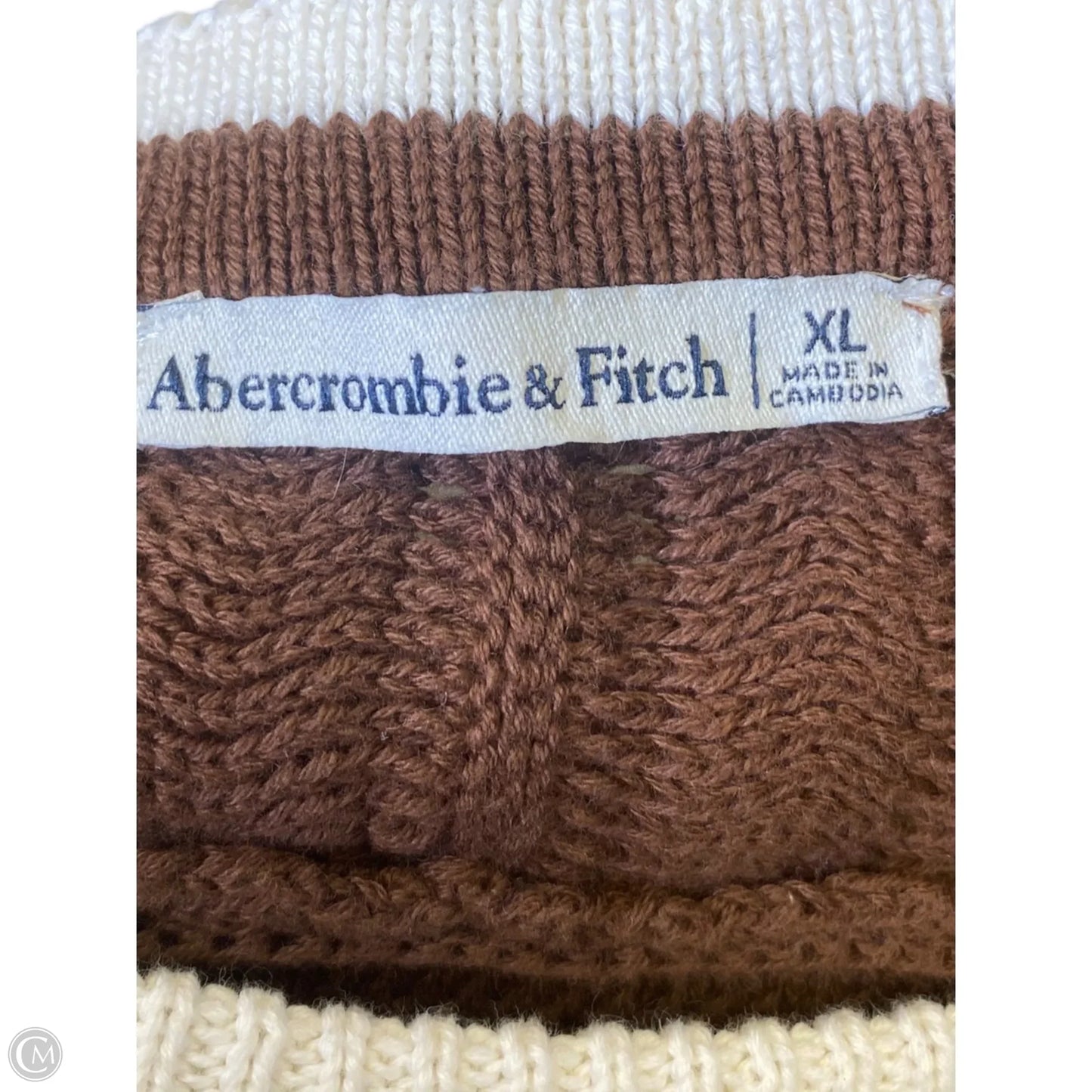 Top Short Sleeve By Abercrombie And Fitch In Brown, Size: Xl