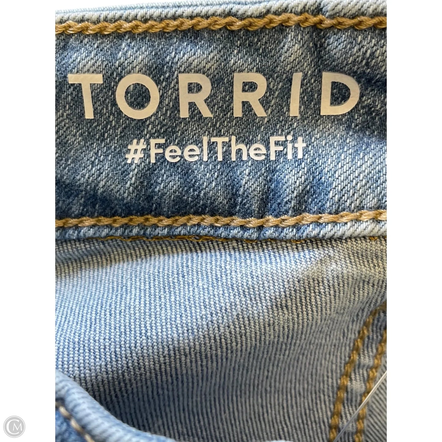 Jeans Cropped By Torrid In Blue Denim, Size: 18