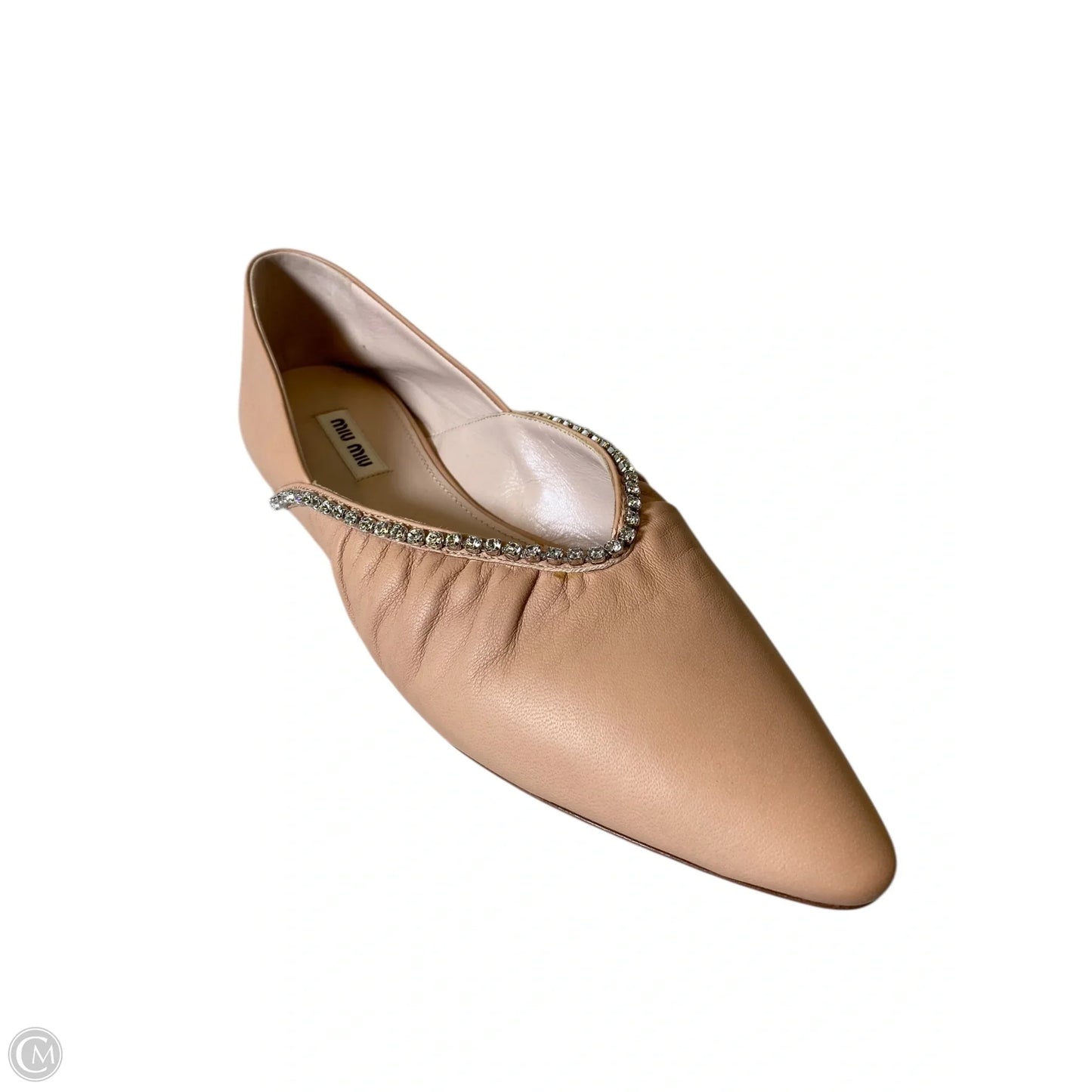 Shoes Luxury Designer By Miu Miu In Beige, Size: 8.5