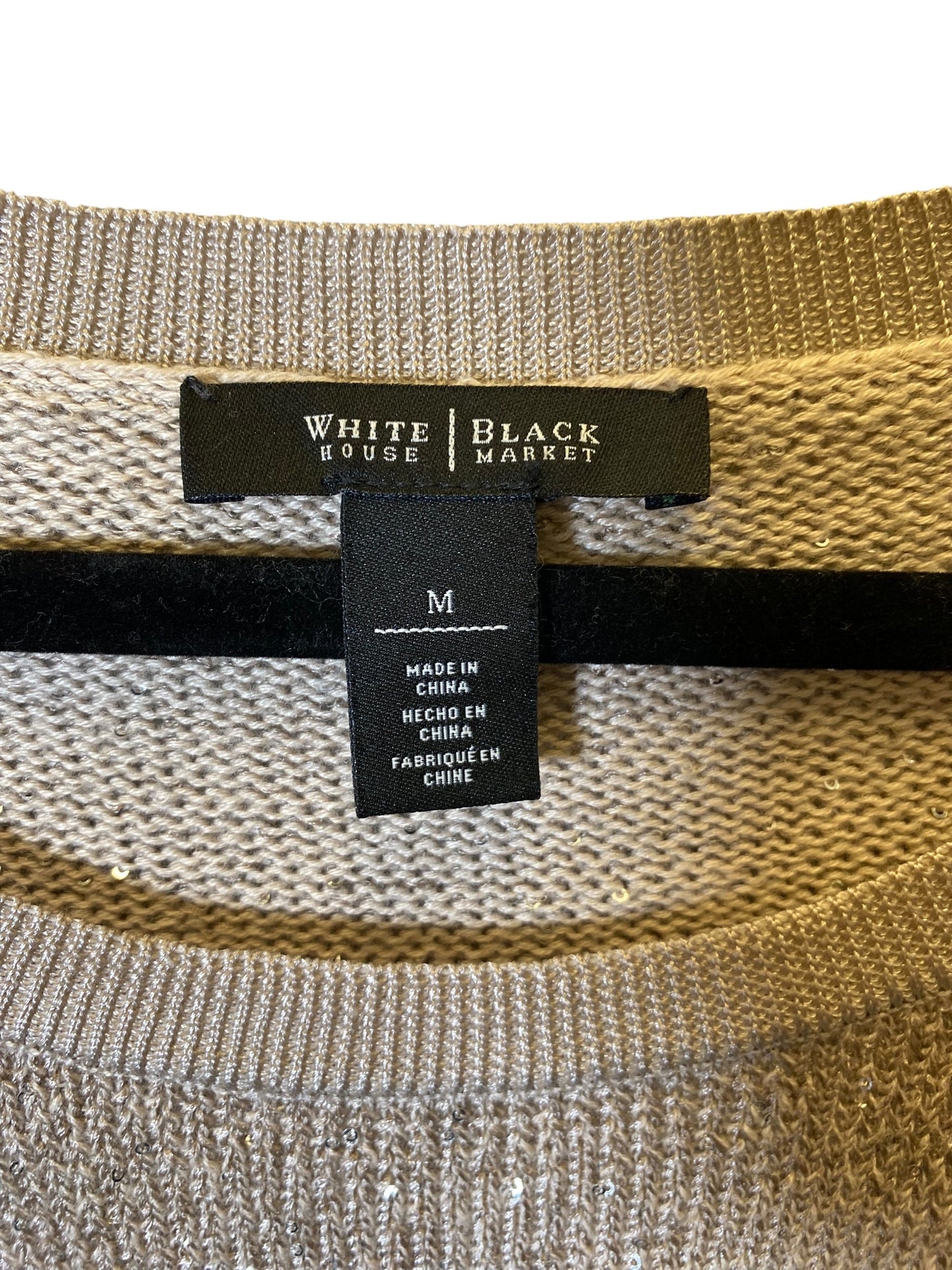 Sweater By White House Black Market In Grey & Tan, Size: M