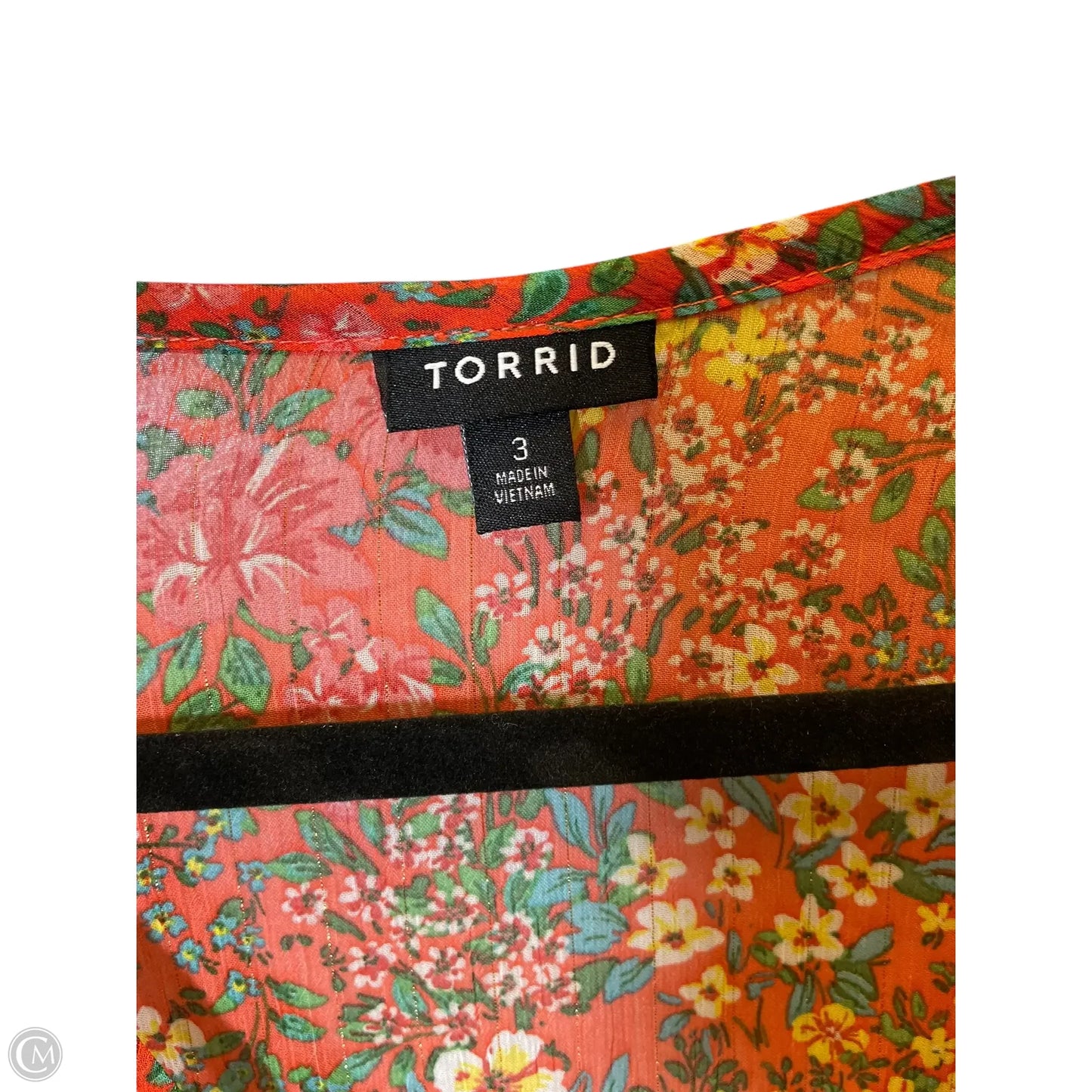Top 3/4 Sleeve By Torrid In Floral Print, Size: 3x