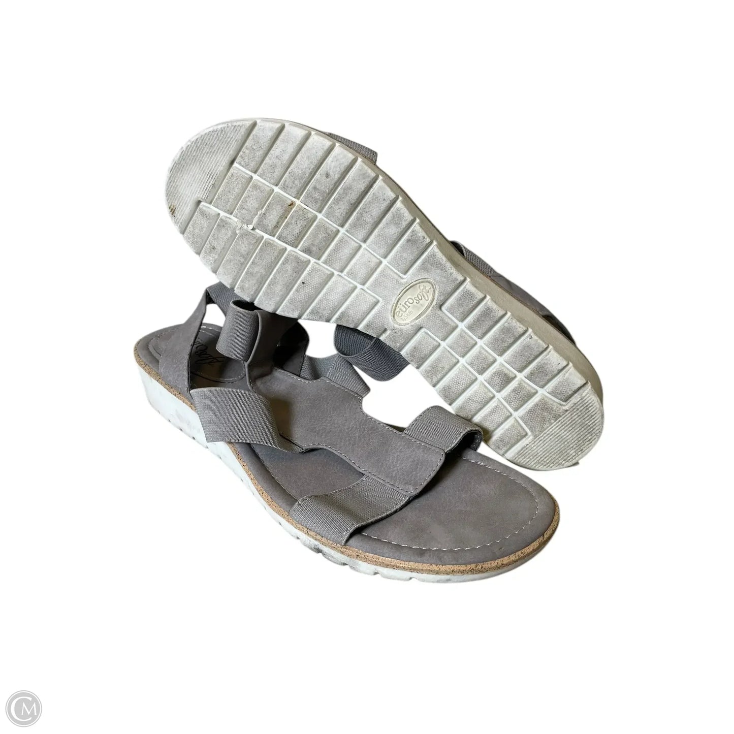 Sandals Flats By Sofft In Grey, Size: 9.5