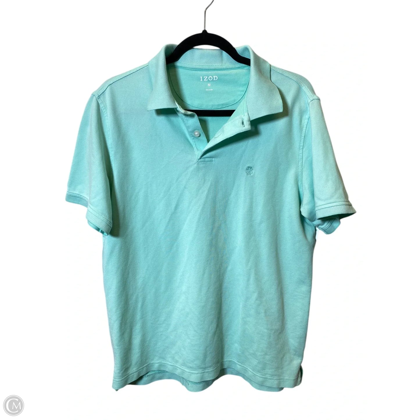 Top Short Sleeve By Izod In Aqua, Size: M