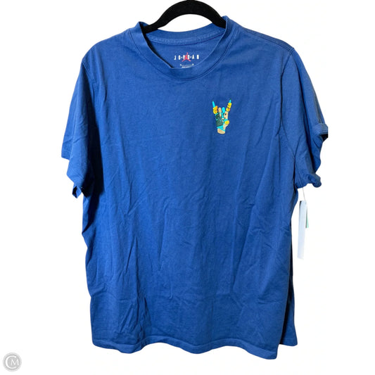 Top Short Sleeve Luxury Designer By Jordan In Navy, Size: 1x