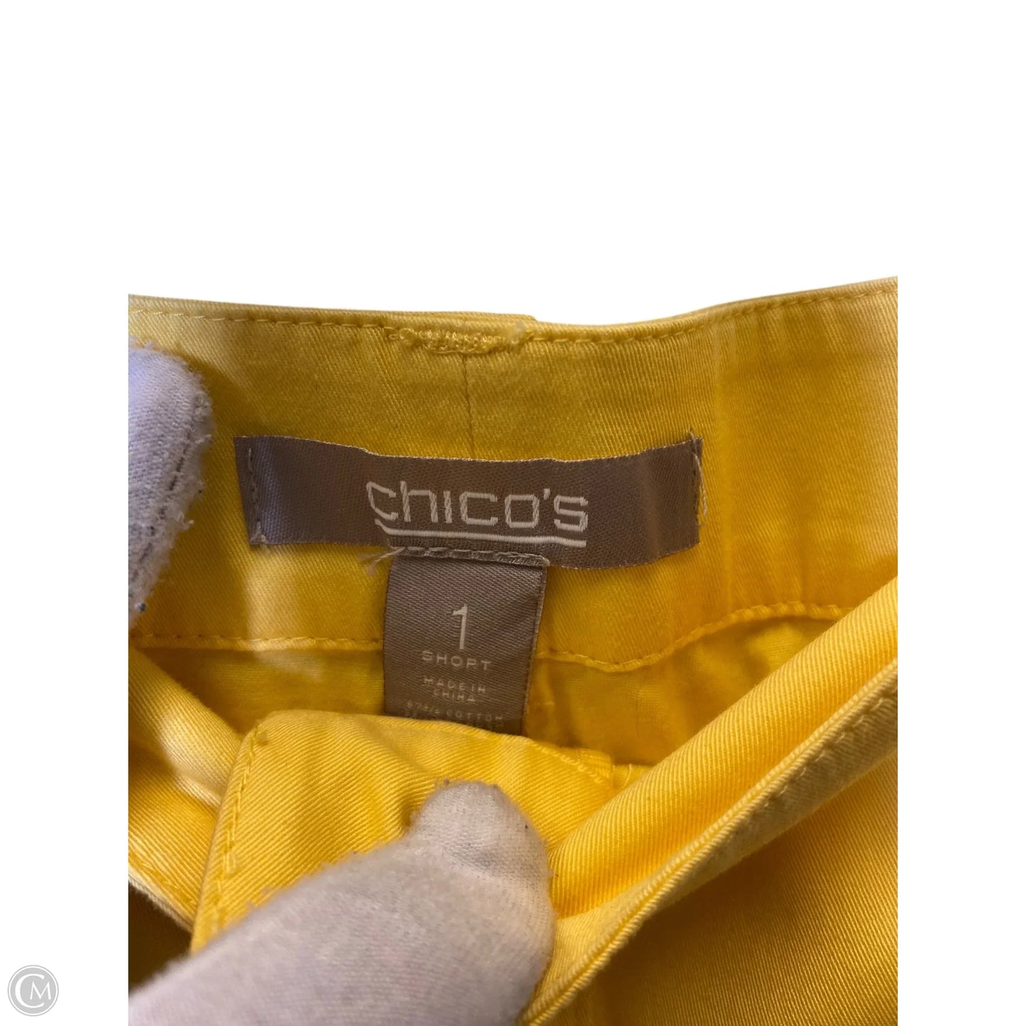 Shorts By Chicos In Yellow, Size: M
