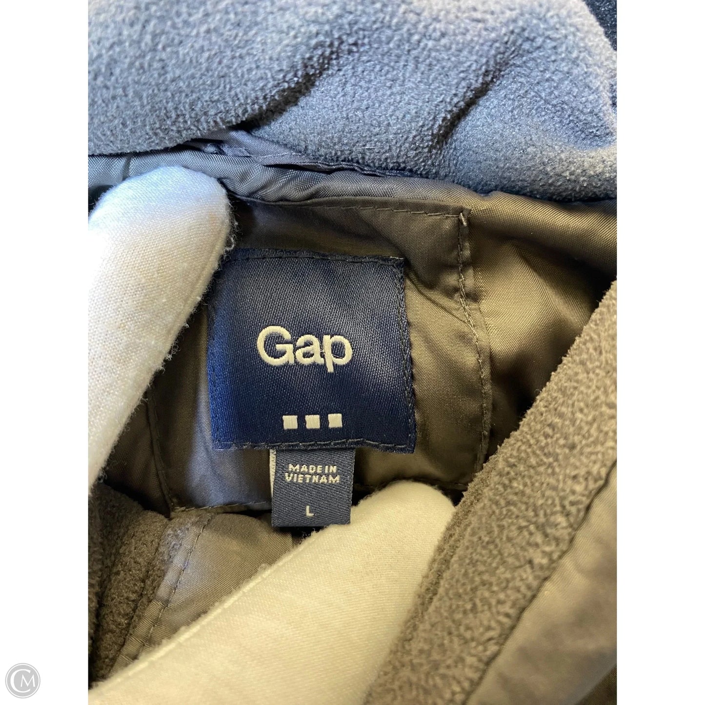 Vest Puffer & Quilted By Gap In Grey, Size: L