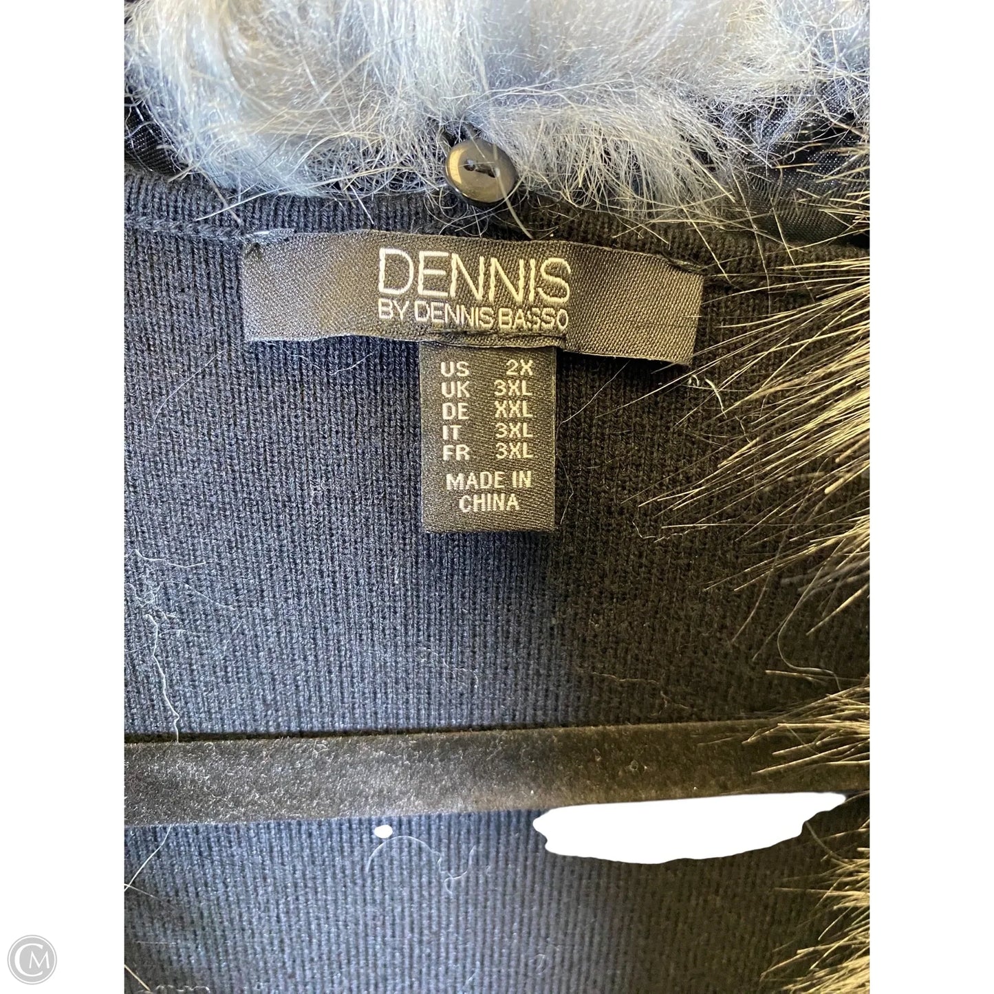 Vest Faux Fur & Sherpa By Dennis Basso Qvc In Black, Size: 2x