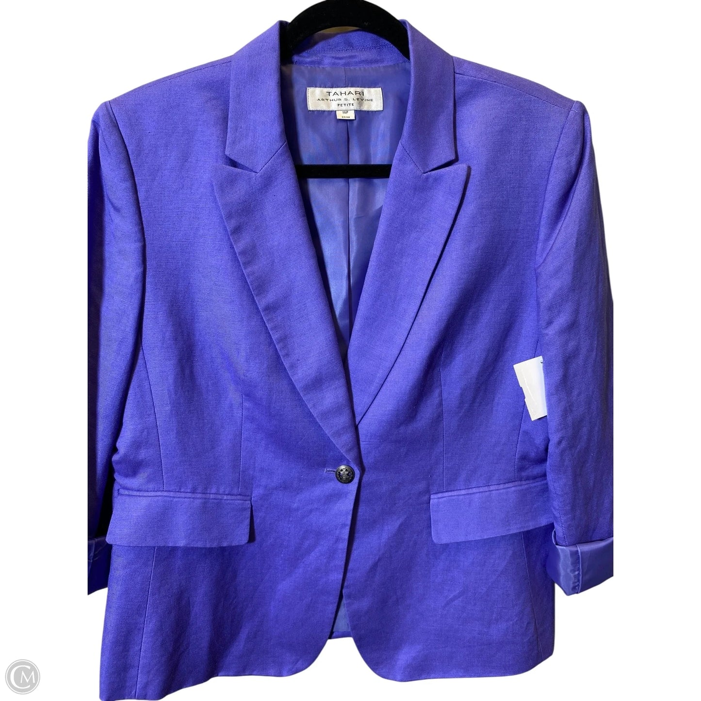 Blazer By Tahari By Arthur Levine In Purple, Size: 14p