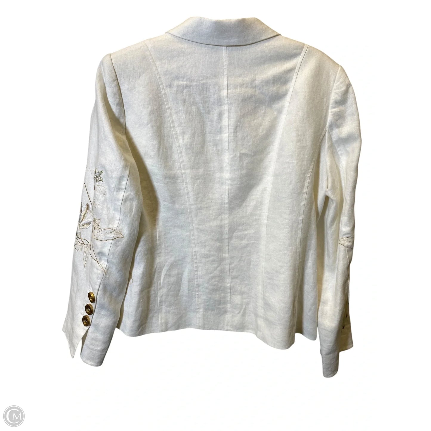 Blazer By Clothes Mentor In Cream, Size: 16